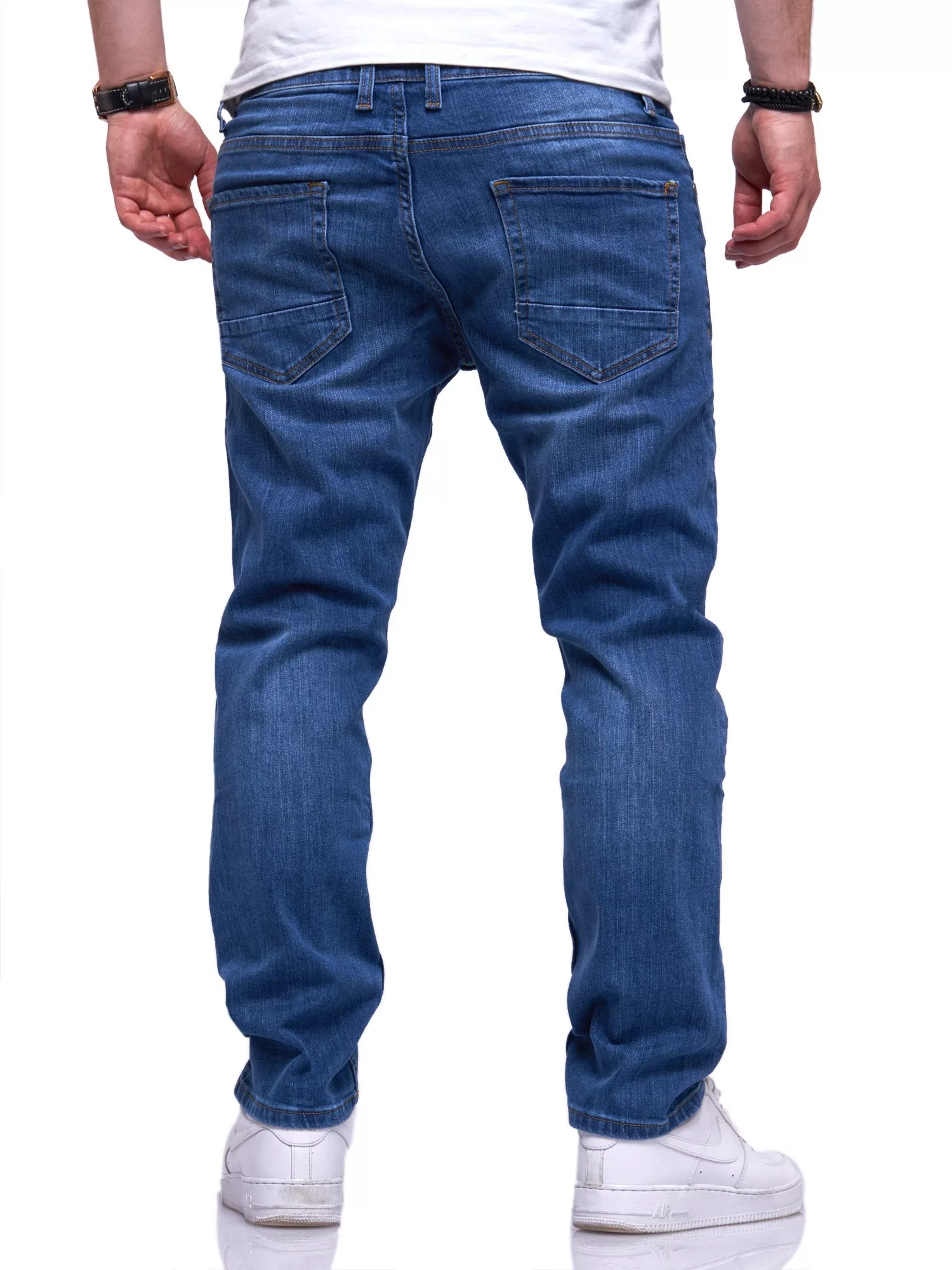 Rello & Reese Straight-Jeans "BLEU", im Used-Look günstig online kaufen