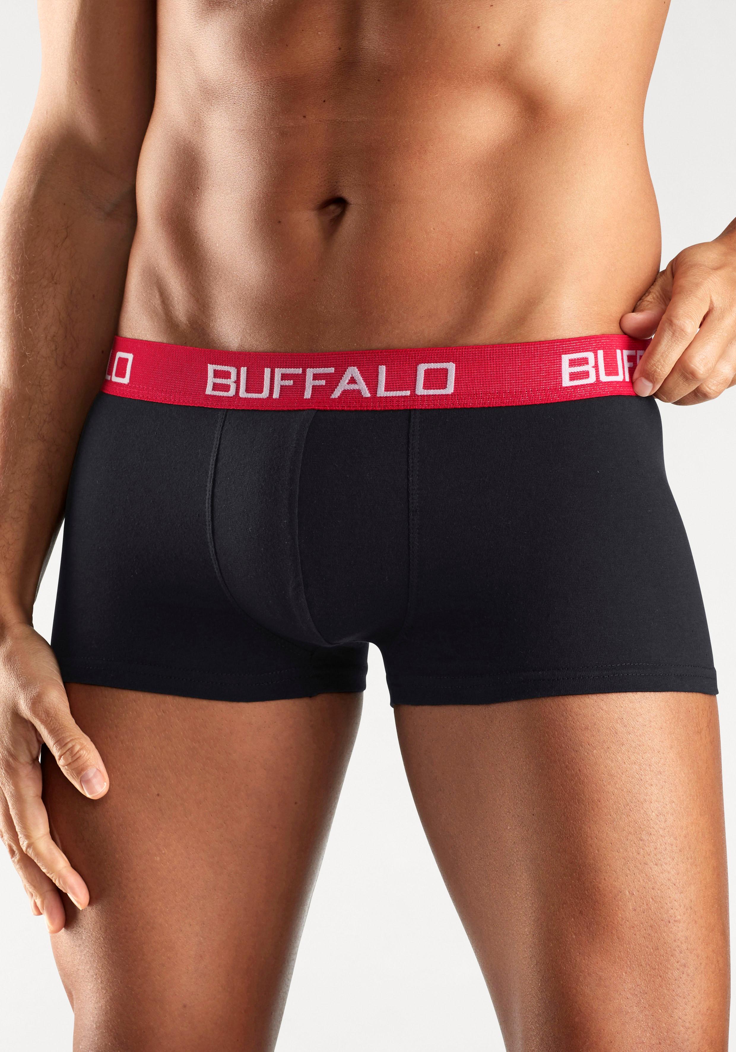 Buffalo Hipster, (Packung, 4 St.), Boxershorts mit Kontrastbund aus Baumwol günstig online kaufen