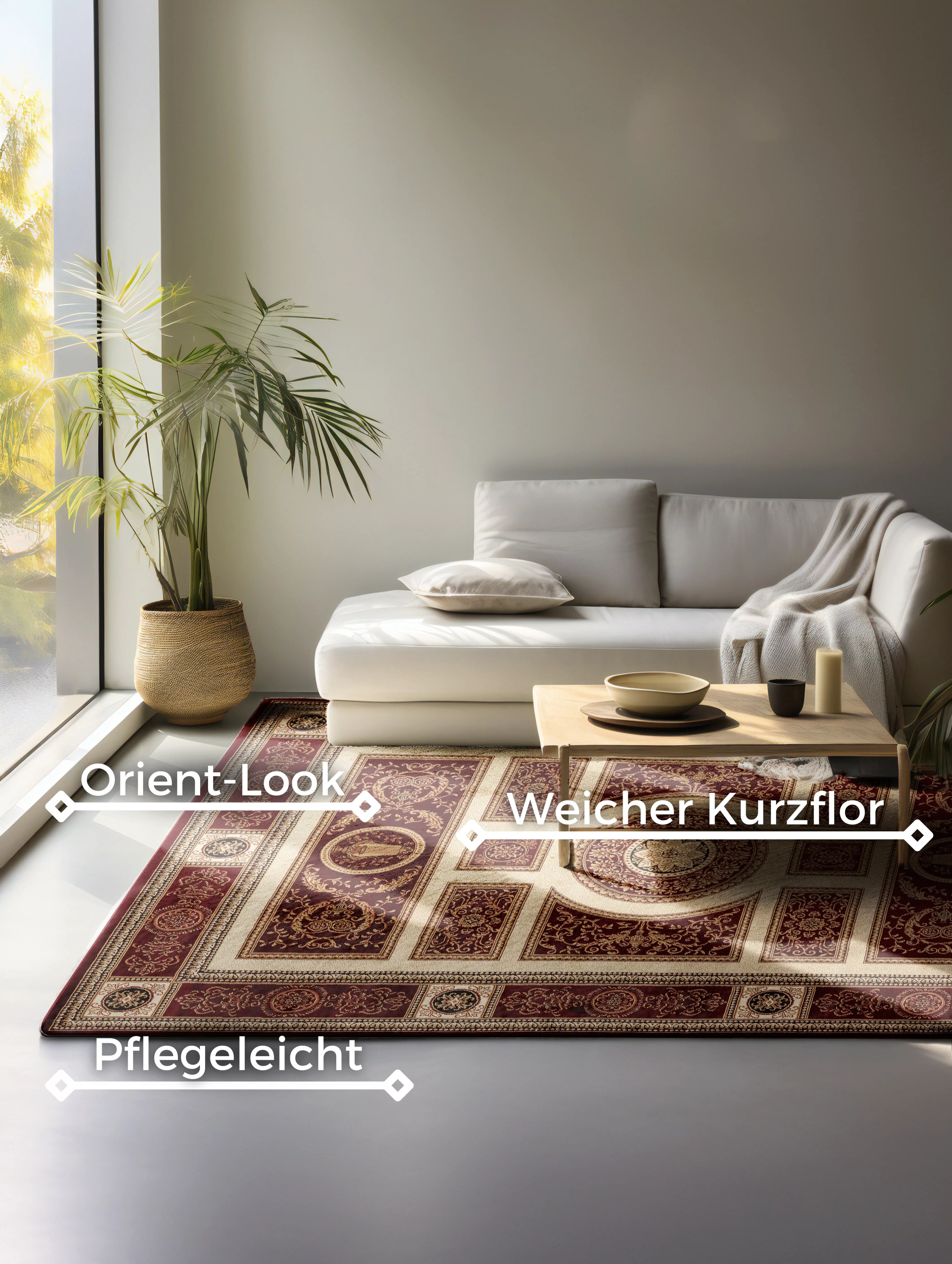 NORTHRUGS Teppich »Guzara«, rechteckig, 8 mm Höhe, Orient Optik, Läufer, st günstig online kaufen