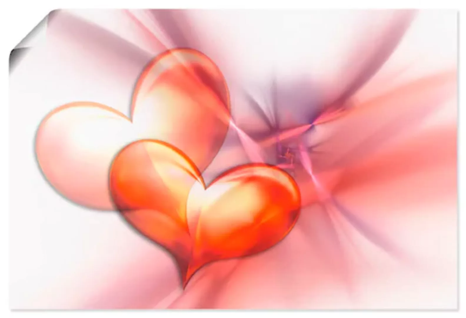 Artland Wandbild "Das höchste Glück", Herzen, (1 St.), als Alubild, Outdoor günstig online kaufen
