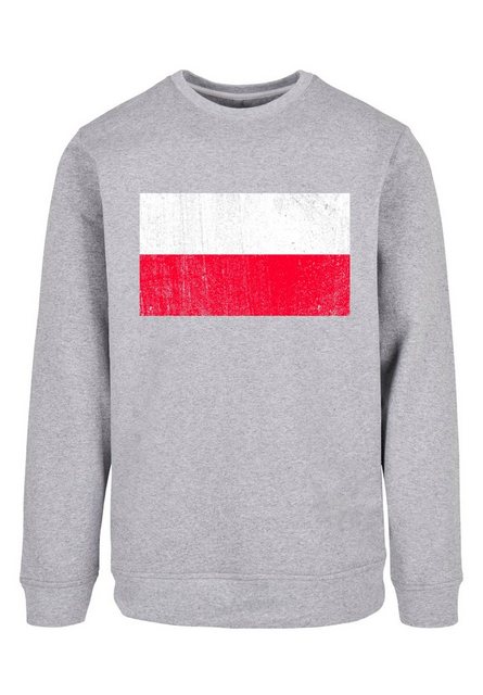 F4NT4STIC Kapuzenpullover Poland Polen Flagge distressed Print günstig online kaufen