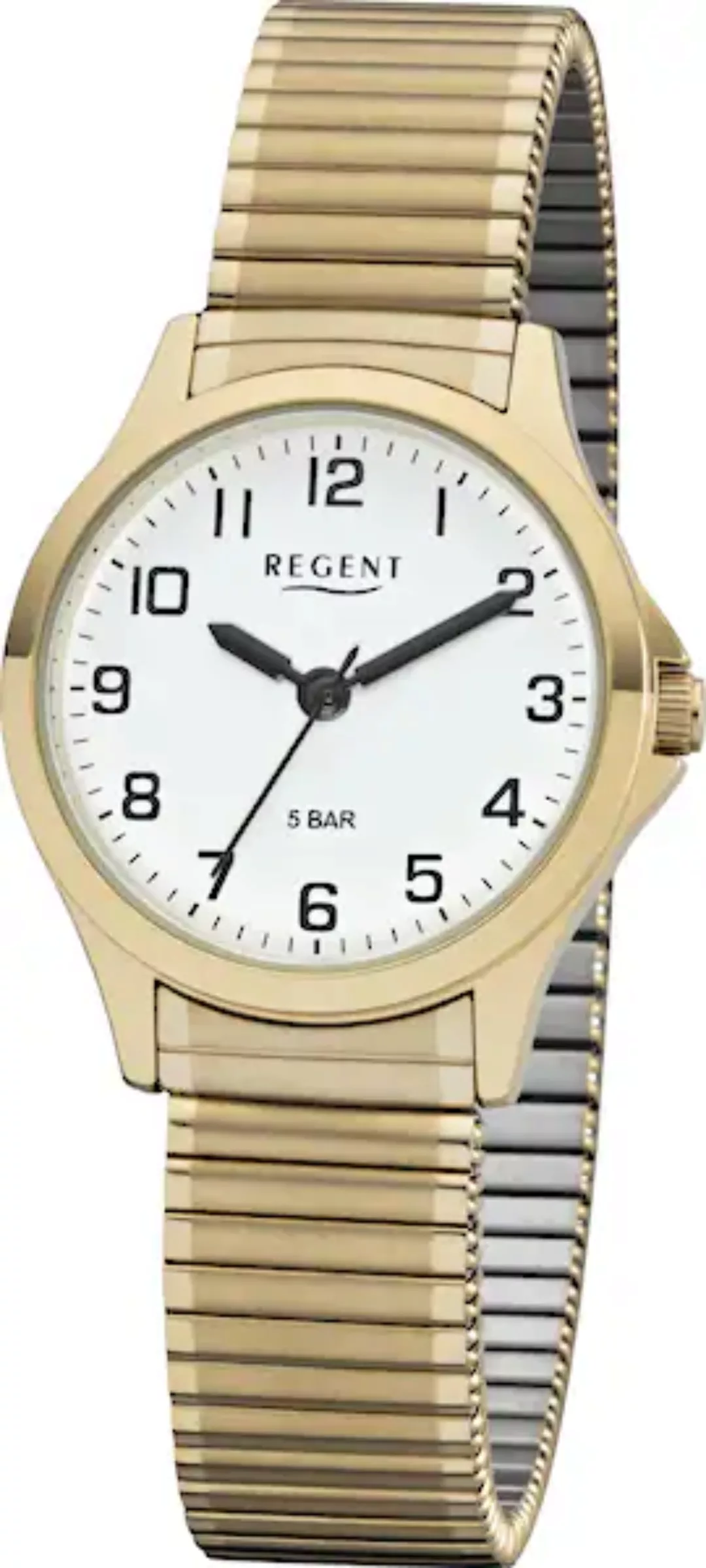 Regent Quarzuhr »30853999«, Armbanduhr, Damenuhr, Flexband, Zugband günstig online kaufen