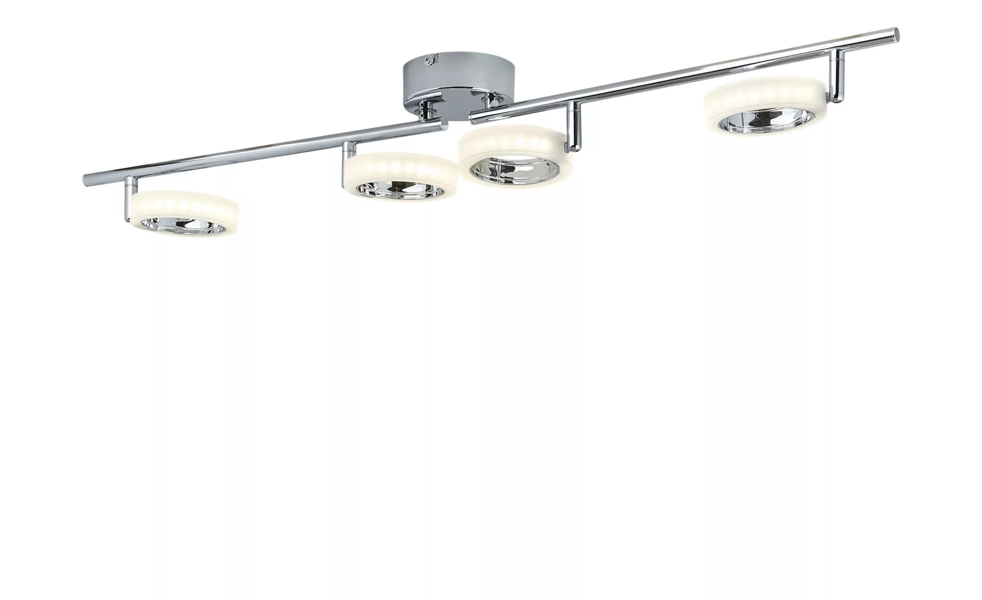 KHG LED-Deckenstrahler  4-flammig  Acrylringe   ¦ silber ¦ Maße (cm): B: 84 günstig online kaufen