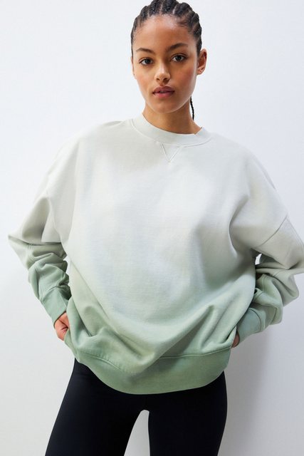 Next Longsweatshirt Langes, schweres Batik-Sweatshirt, Relaxed Fit (1-tlg) günstig online kaufen