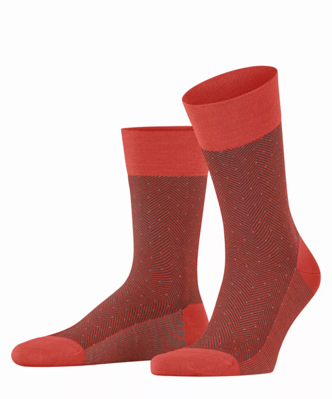 FALKE Sensitive Herringbone Herren Socken, 43-44, Orange, AnderesMuster, Sc günstig online kaufen