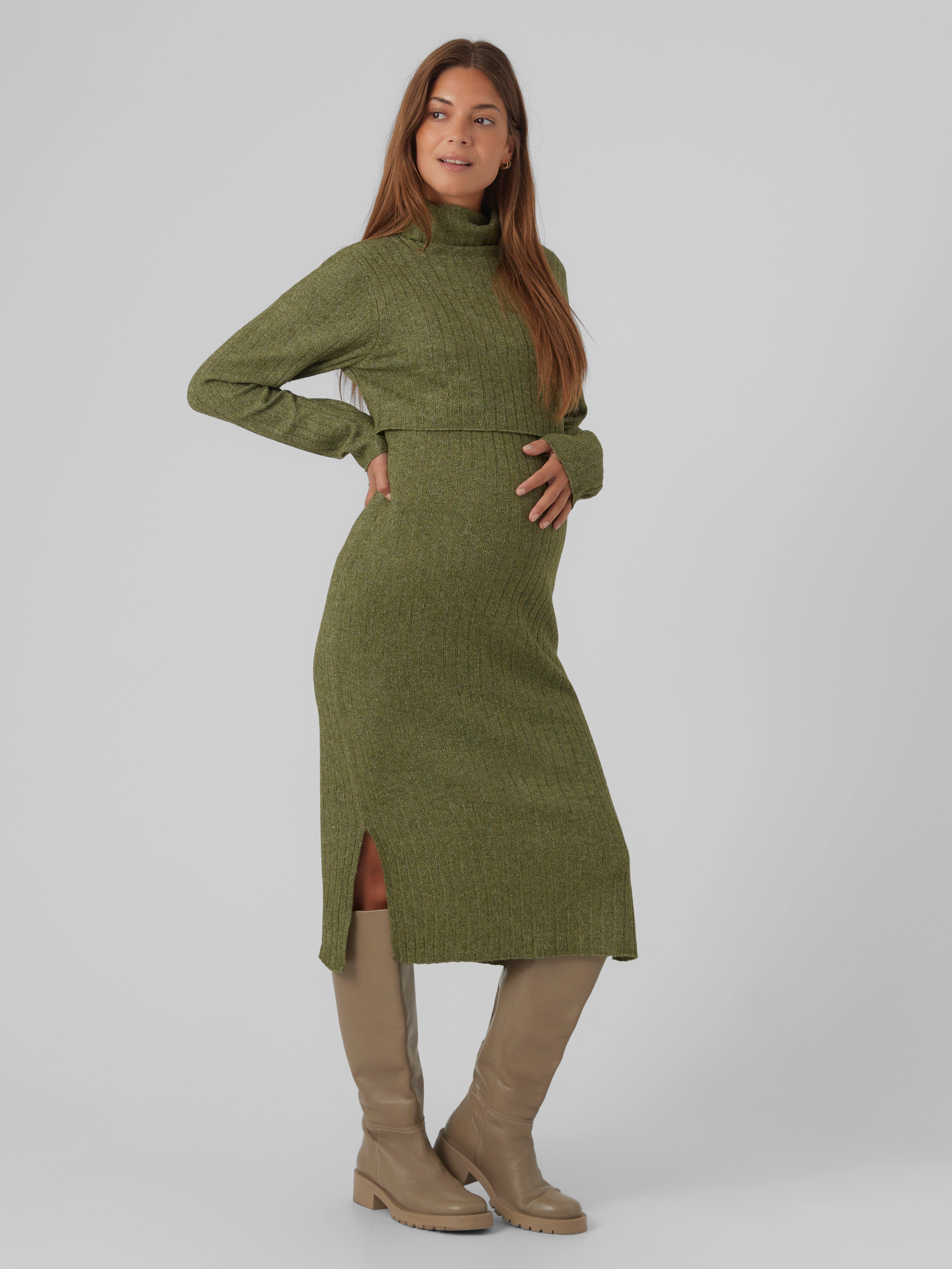 Mamalicious Midikleid "MLSUNIVA JUNE LS KNIT MIDI DRESS 2F NOOS", Sommerkle günstig online kaufen