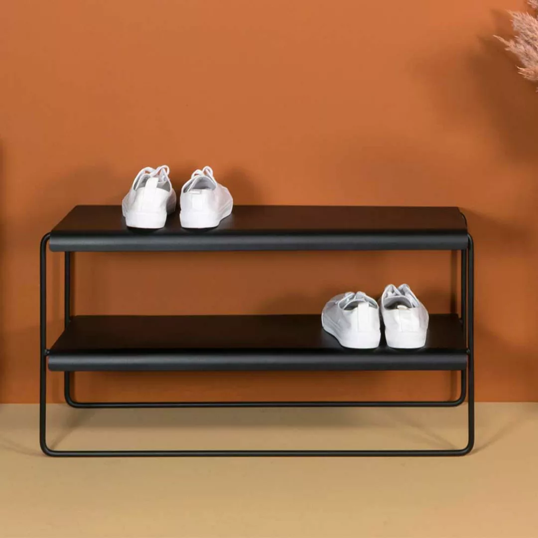 Schwarzes Schuhregal aus Stahl Skandi Design günstig online kaufen