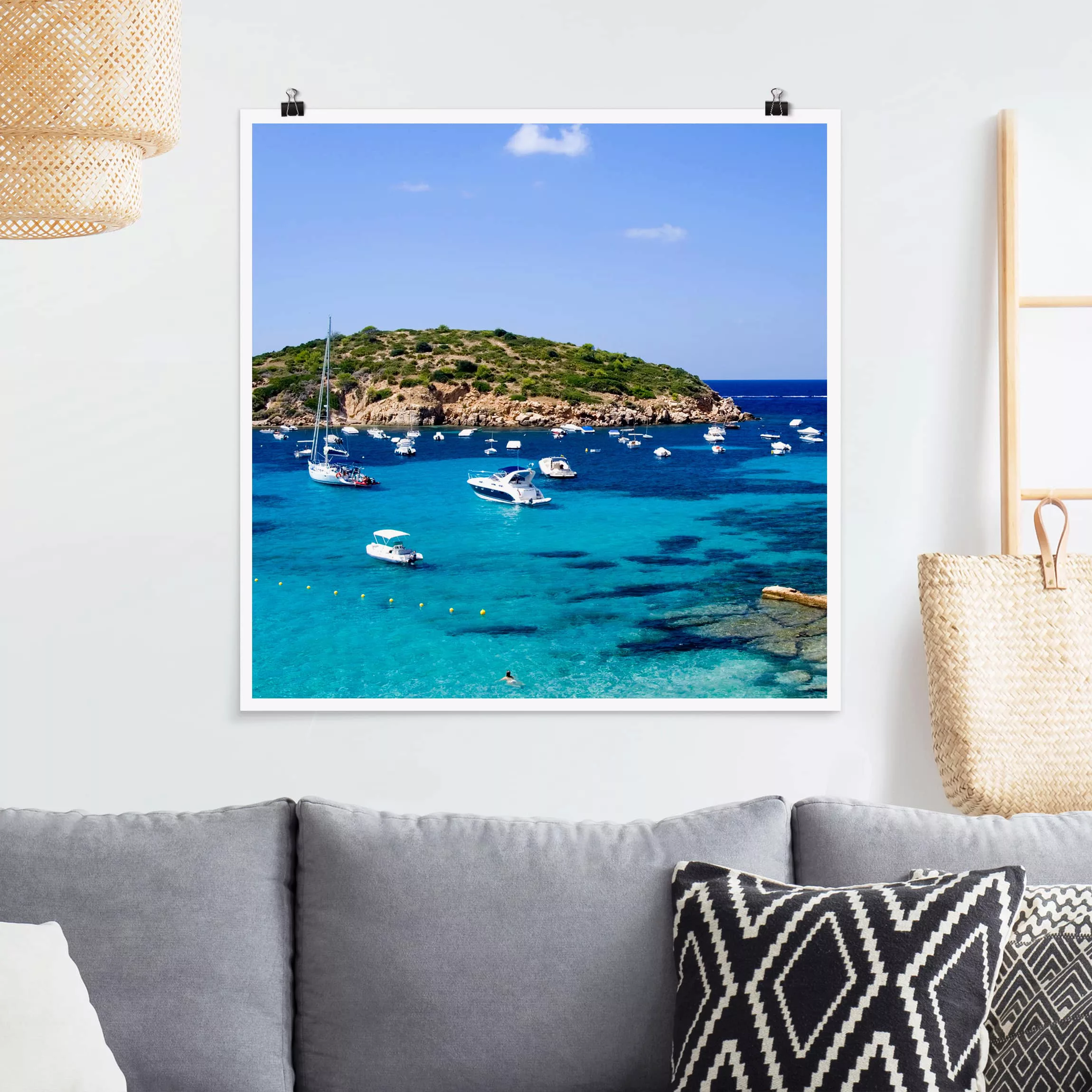 Poster Strand - Quadrat Dragon Island günstig online kaufen