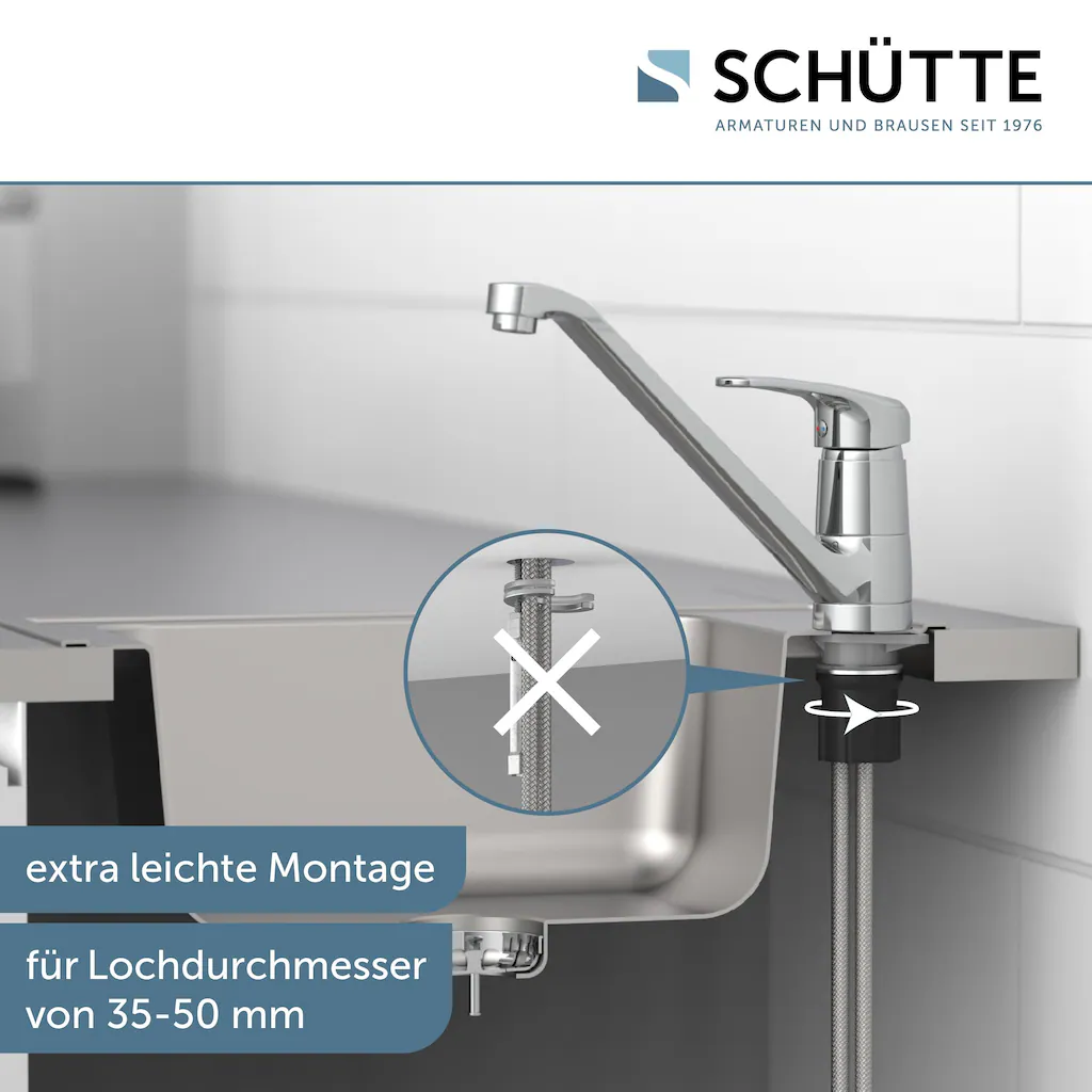 Schütte Spültischarmatur »GRANDE«, 150° schwenkbar, geräuscharme Kartusche, günstig online kaufen