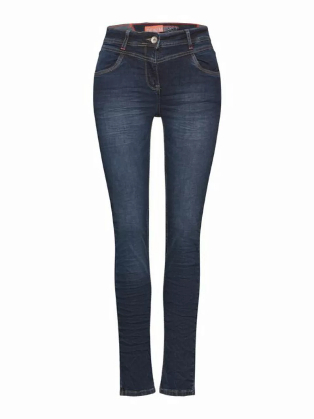 Cecil Slim-fit-Jeans in blauer Waschung günstig online kaufen