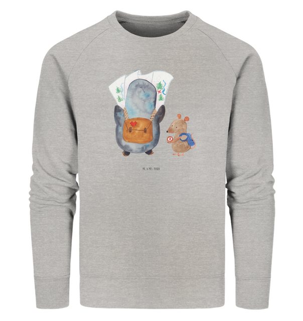 Mr. & Mrs. Panda Longpullover Größe L Pinguin & Maus Wanderer - Heather Gre günstig online kaufen