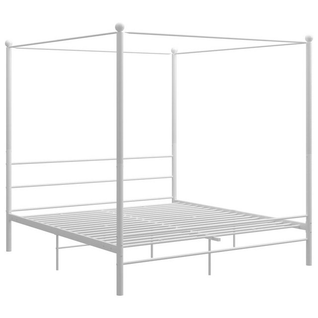 furnicato Bettgestell Himmelbett Weiß Metall 180x200 cm (1-tlg) günstig online kaufen