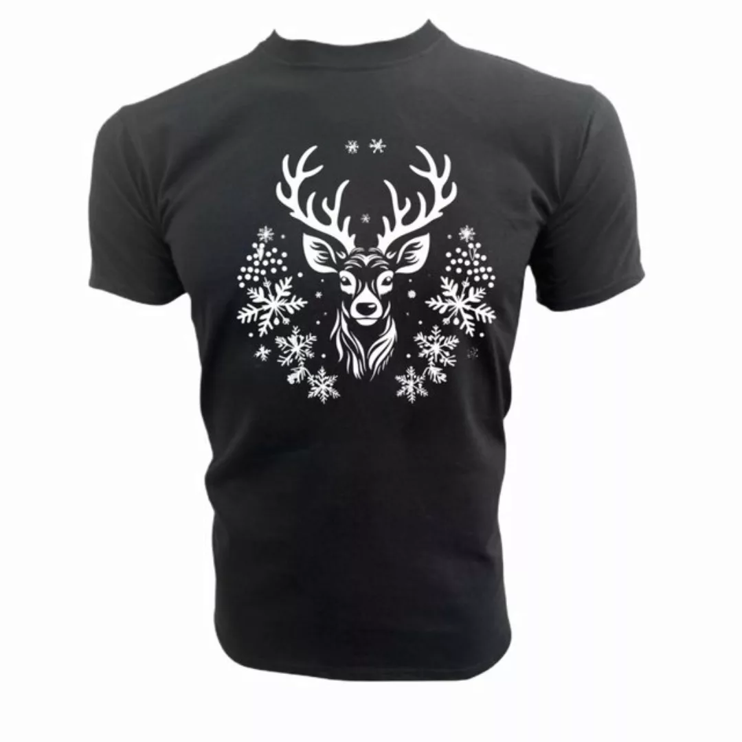 PAULGOS Print-Shirt Herren T-Shirt "Weihnachtshirsch günstig online kaufen