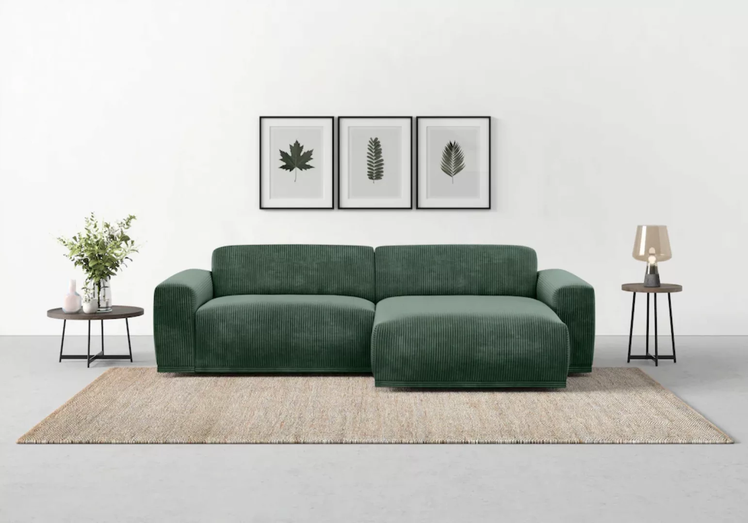 TRENDMANUFAKTUR Ecksofa Braga, mit hochwertigem Kaltschaum, L-Form, in Cord günstig online kaufen