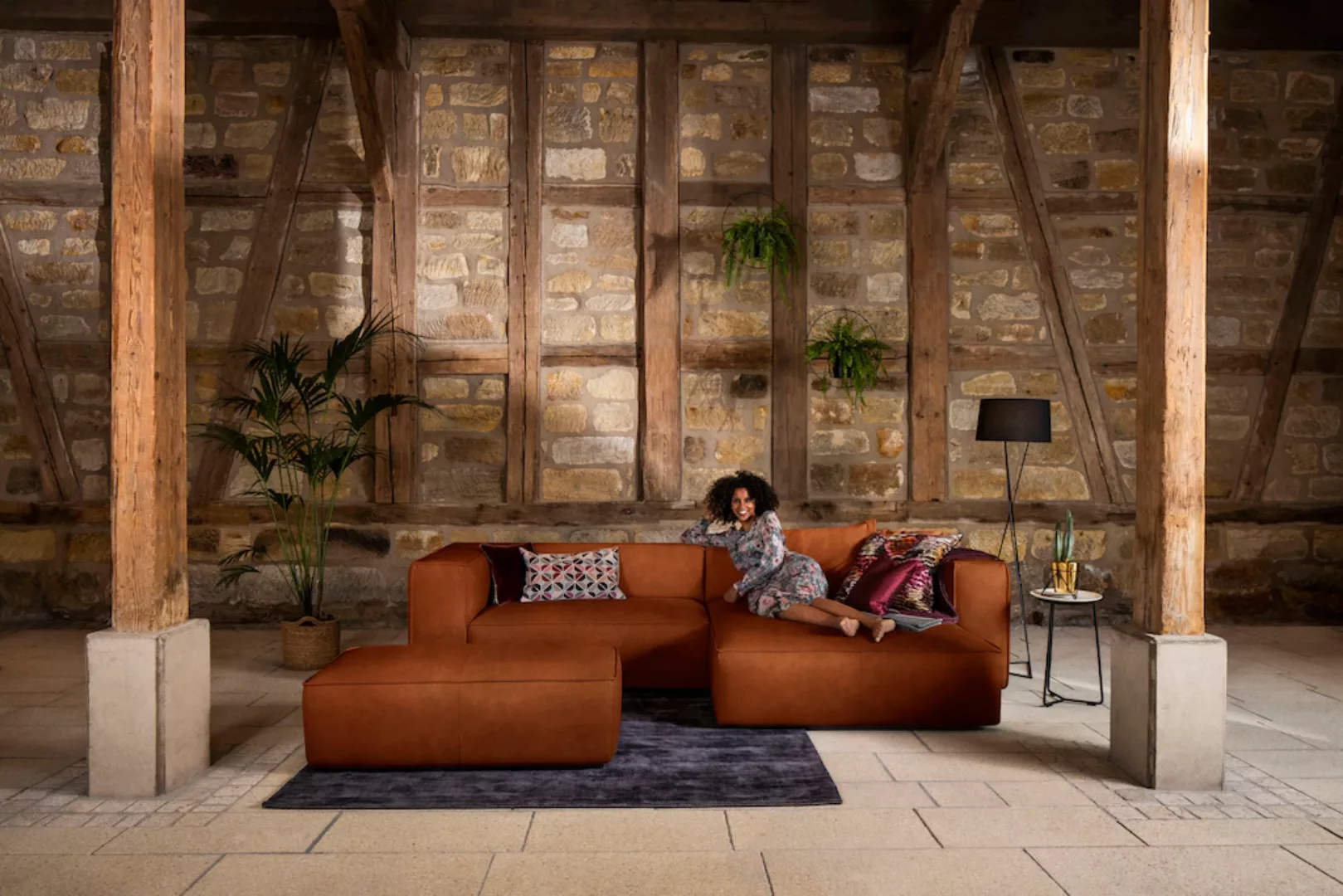 W.SCHILLIG Ecksofa "around-the-block", (Spar-Set), inklusive Hocker, mit el günstig online kaufen