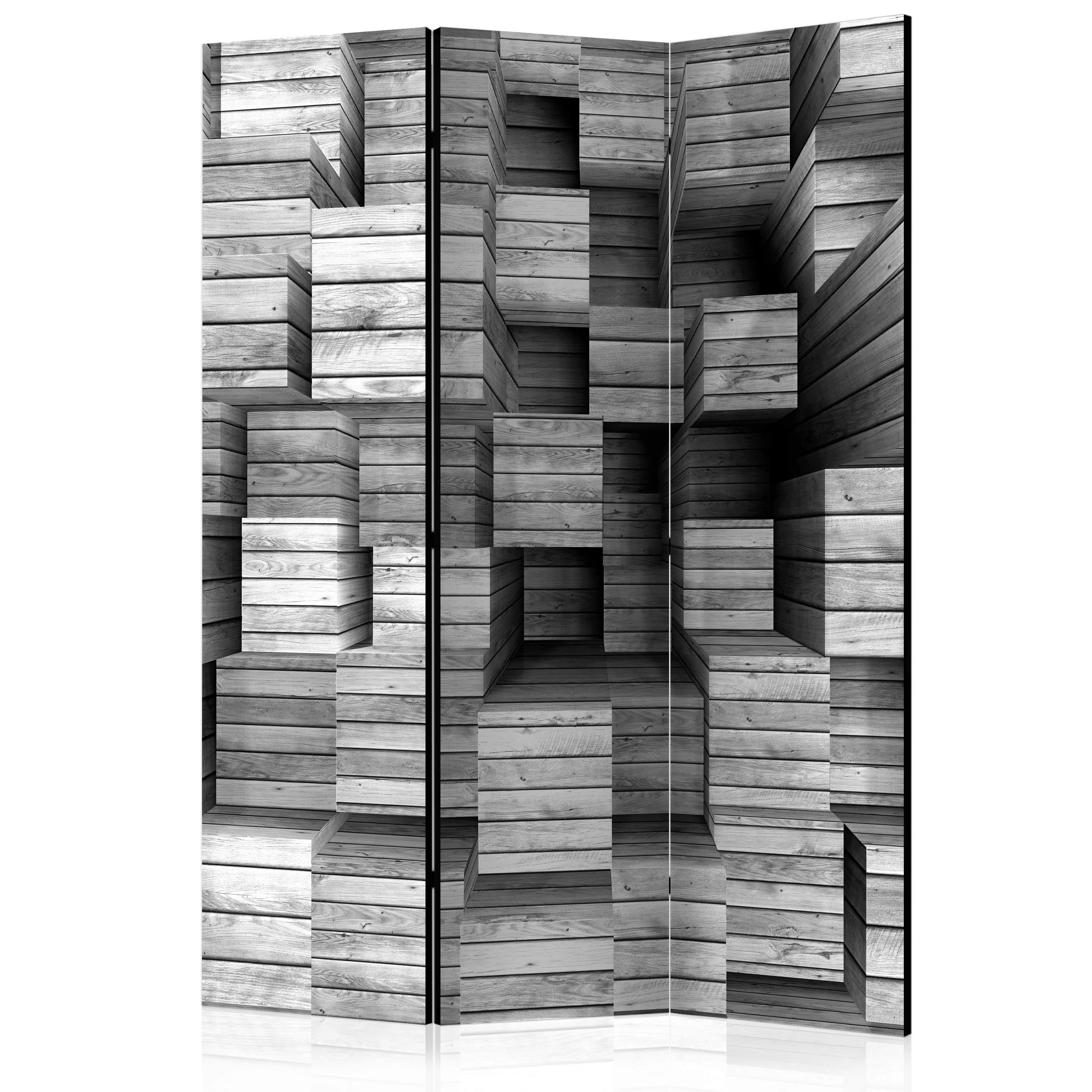 3-teiliges Paravent - Grey Precision [room Dividers] günstig online kaufen