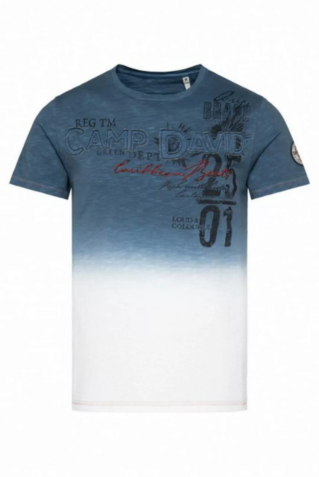 CAMP DAVID T-Shirt im Dip Dye Look günstig online kaufen