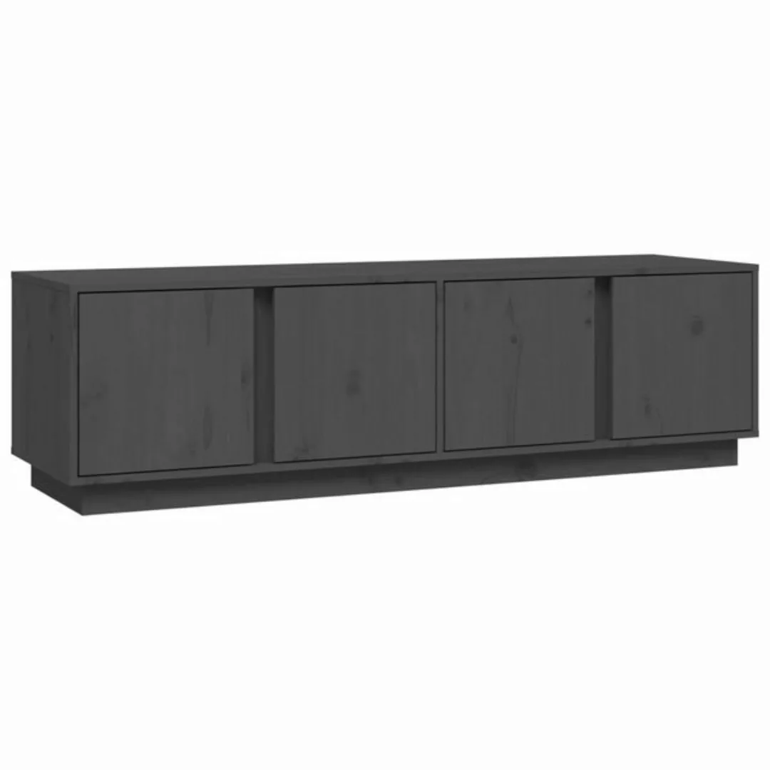 vidaXL TV-Schrank TV-Schrank Grau 140x40x40 cm Massivholz Kiefer günstig online kaufen