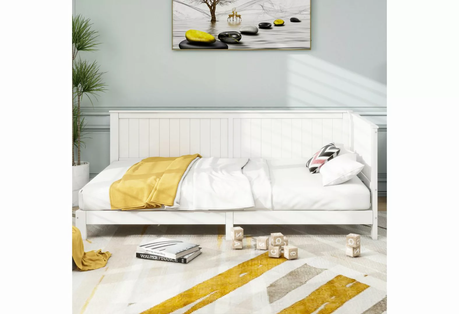 WISHDOR Schlafsofa Hausbett, Einzeltagesbett aus Holz, 90x200 cm, ohne Matr günstig online kaufen