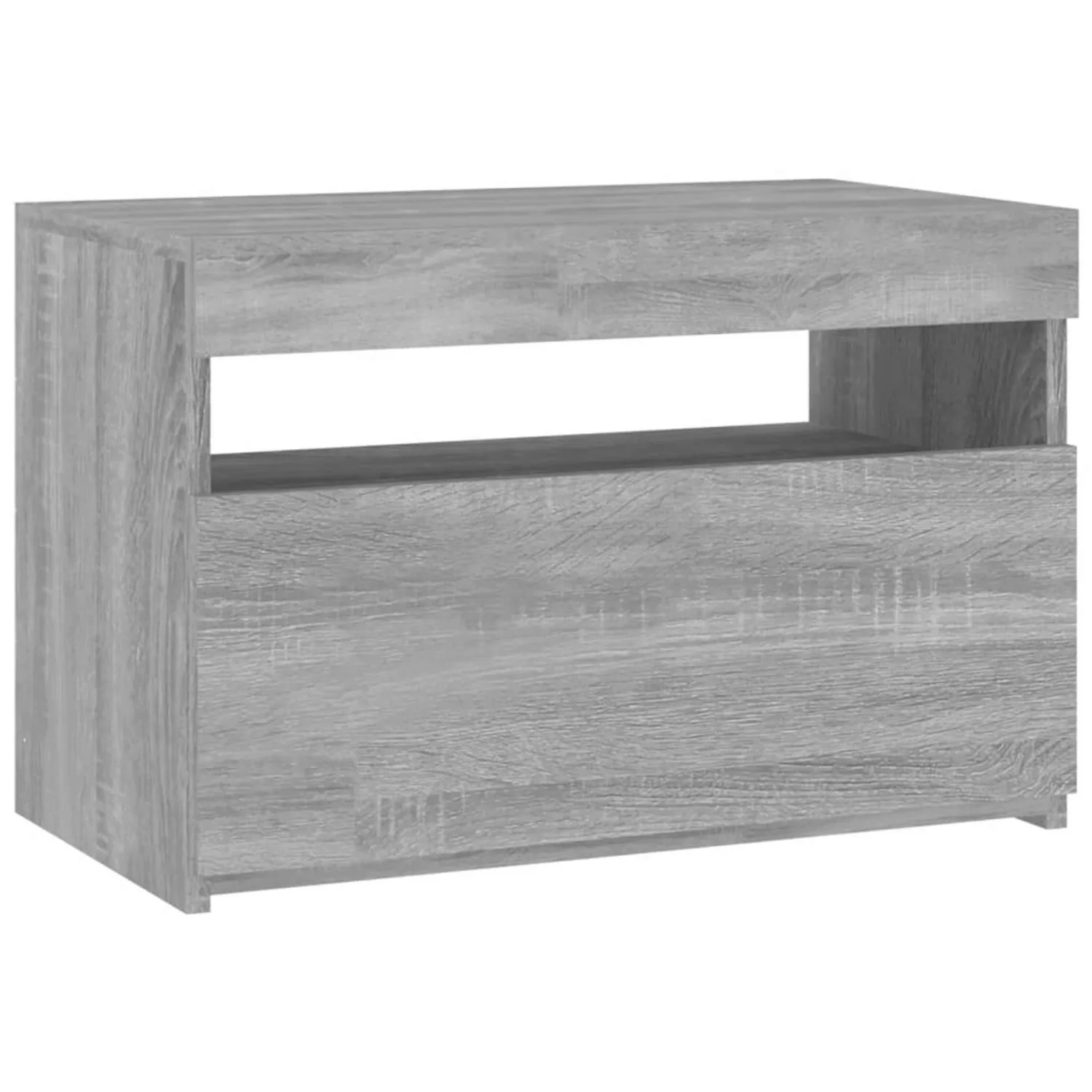 vidaXL TV-Schrank TV-Schrank mit LED-Leuchten Grau Sonoma 60x35x40 cm Lowbo günstig online kaufen