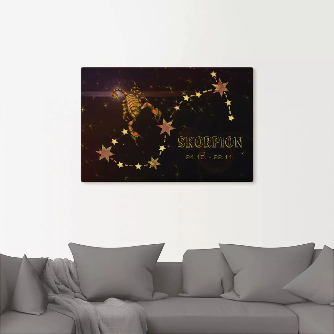 Artland Wandbild »Sternzeichen - Skorpion«, Bilder von Sternzeichen, (1 St. günstig online kaufen