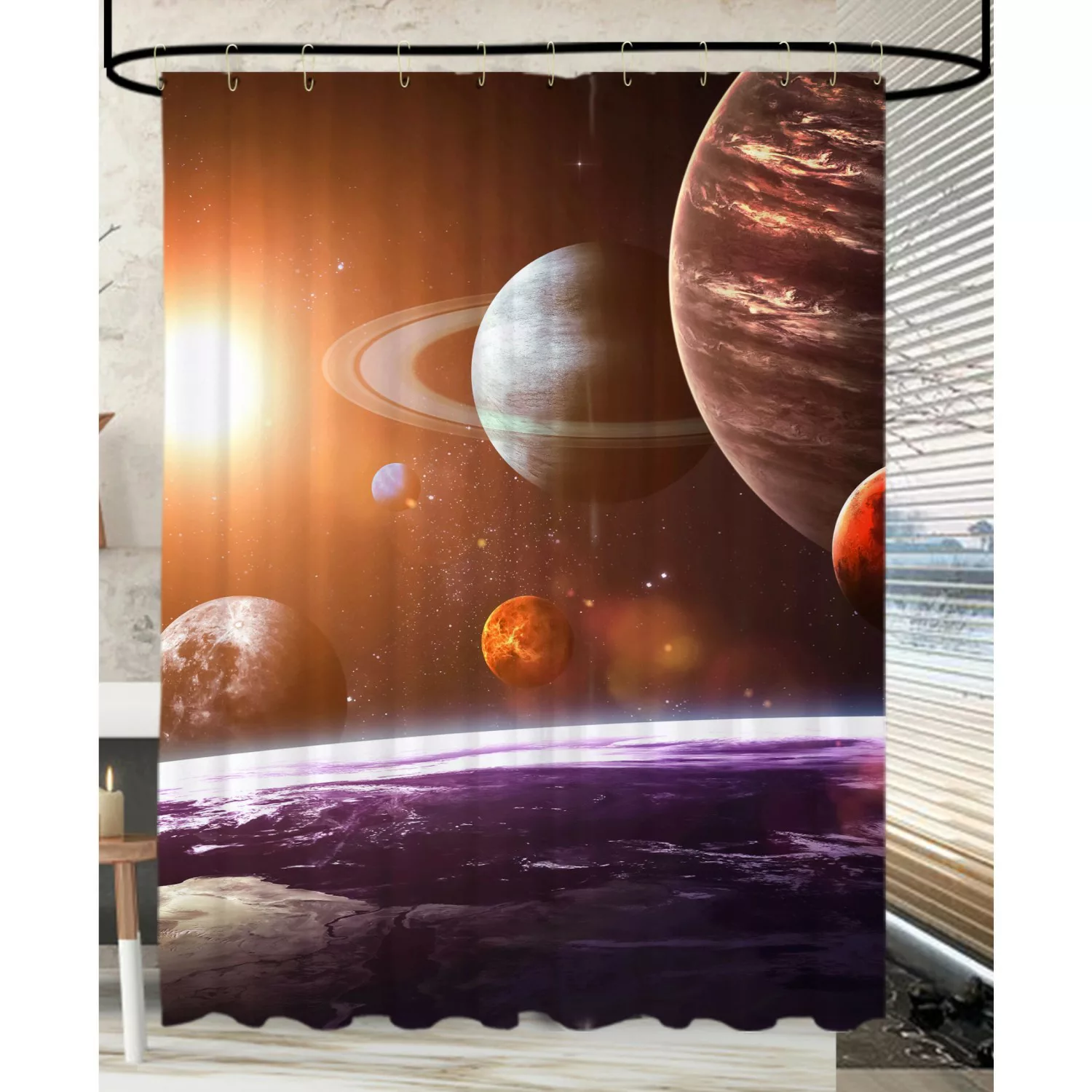 Sanilo Duschvorhang Planeten 180 x 200 cm günstig online kaufen