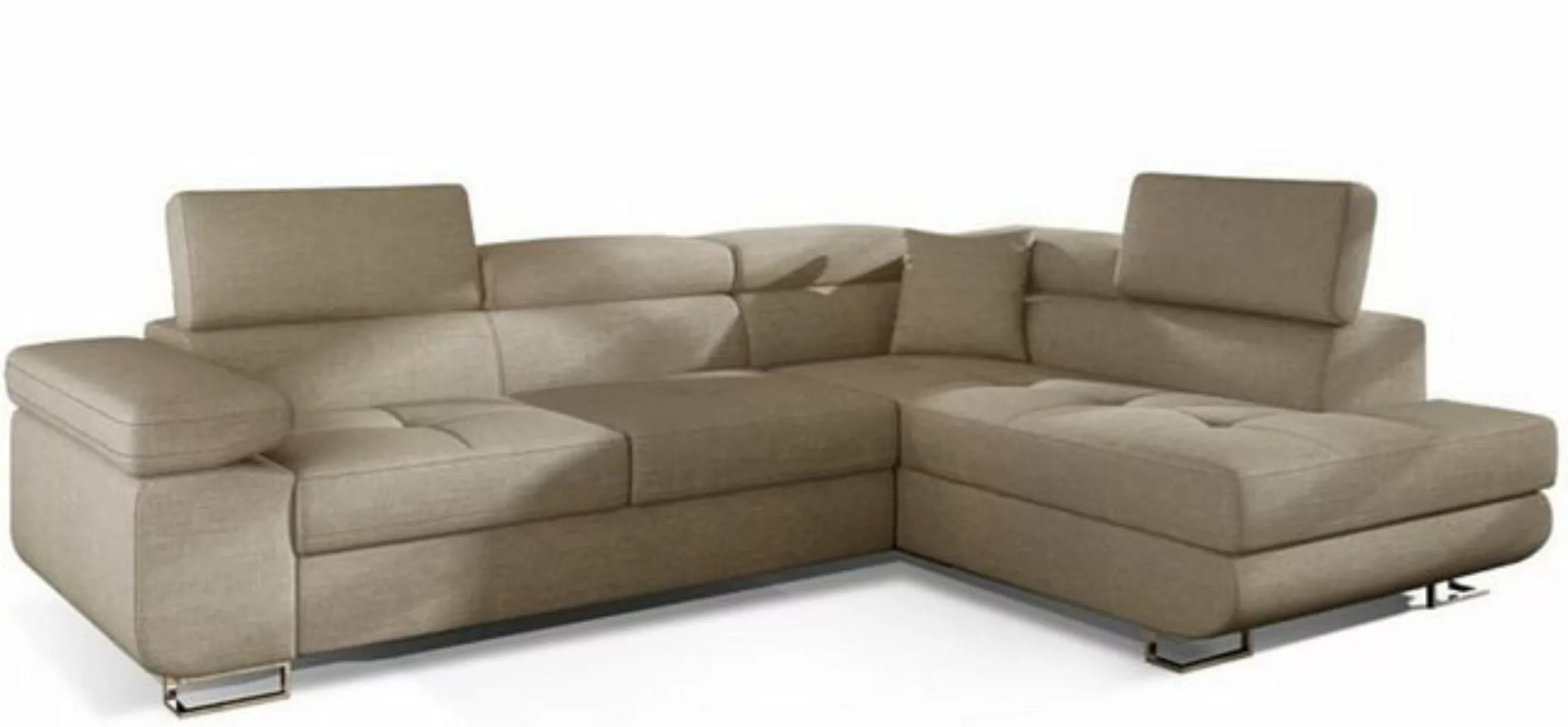 MOEBLO Ecksofa ALESIO, Couch L-Form Polstergarnitur Wohnlandschaft Polsters günstig online kaufen