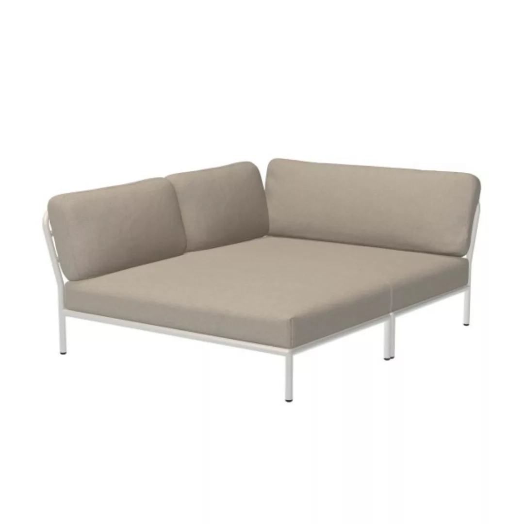 LEVEL Outdoor Eck-Sofa Lounge-Modul 5 Asche Weiß Links günstig online kaufen