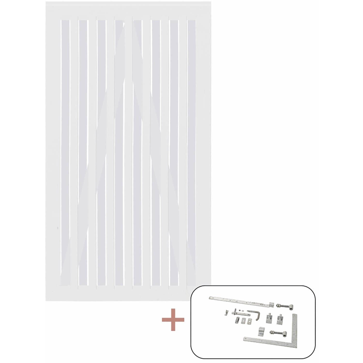 Plus Holz Einzeltor Nagano Nadelholz Weiß 100 cm x 180 cm günstig online kaufen