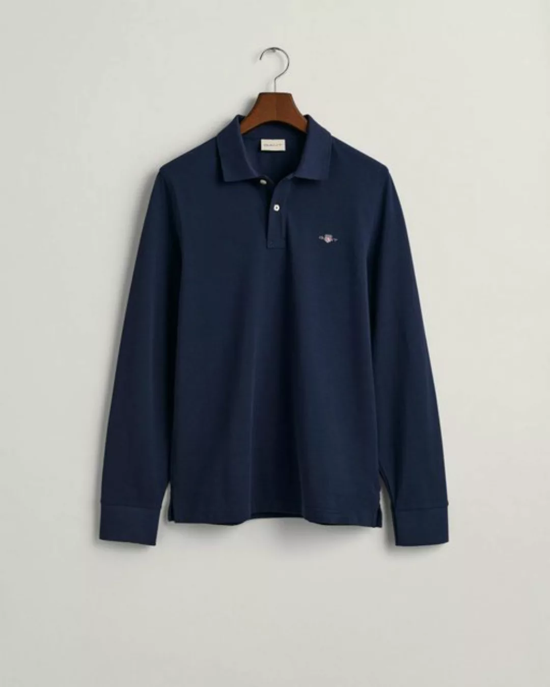 Gant Langarmshirt REG SHIELD LS PIQUE RUGGER, EVENING BLUE günstig online kaufen