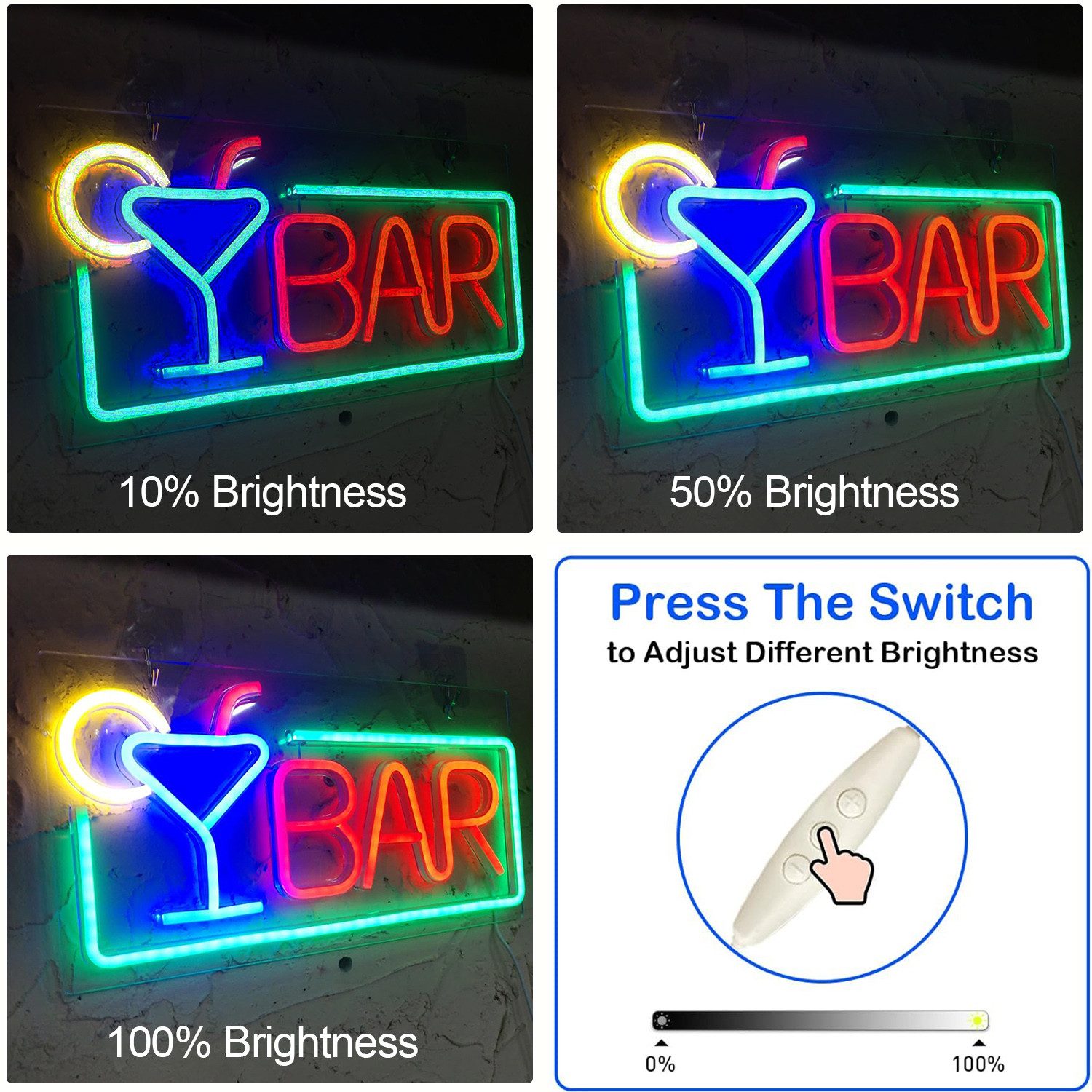 JIBENNEON LED Dekoobjekt LED-Neonschild Bar Leuchtreklame günstig online kaufen