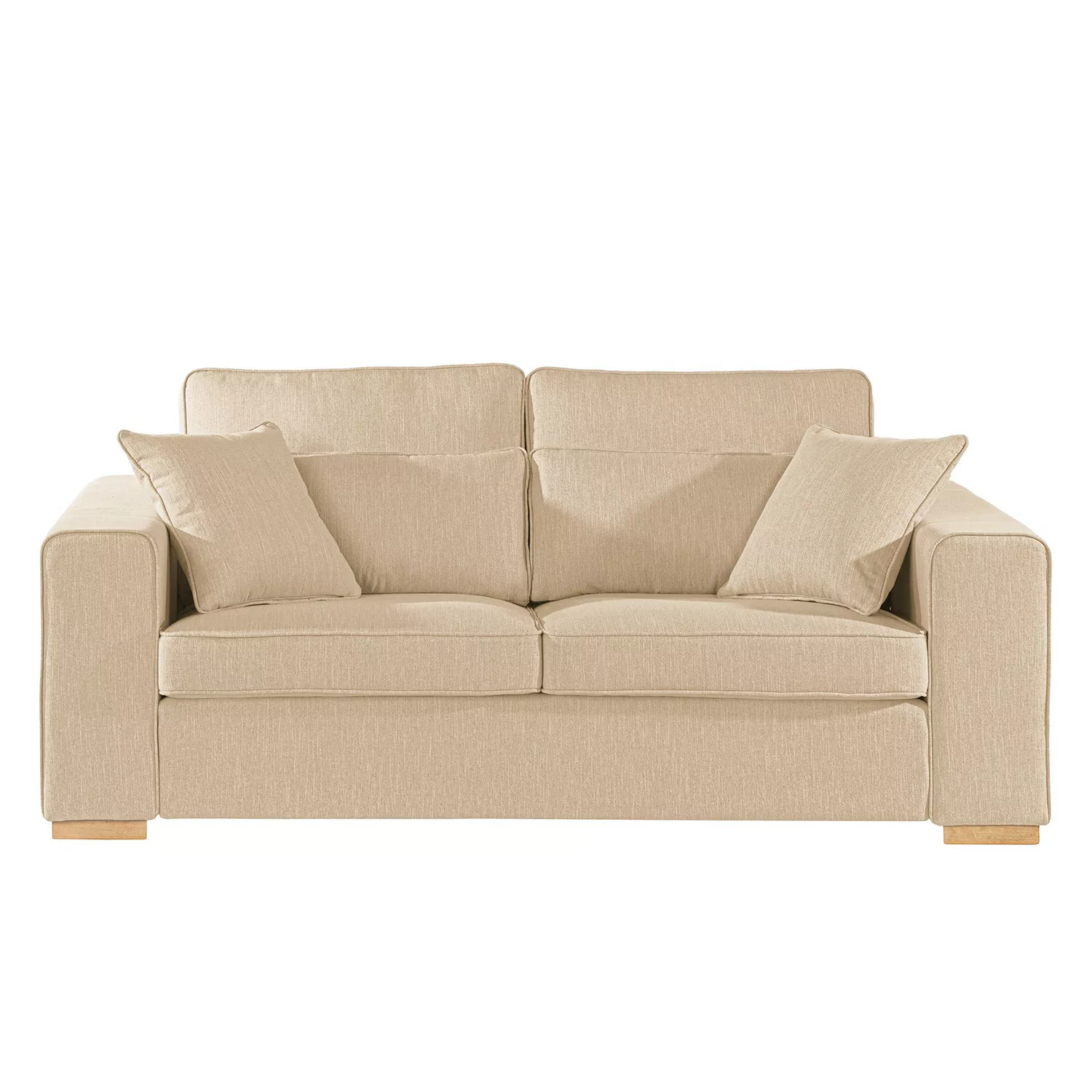home24 Ridgevalley Sofa Randan I 2,5-Sitzer Beige Webstoff 194x85x104 cm günstig online kaufen