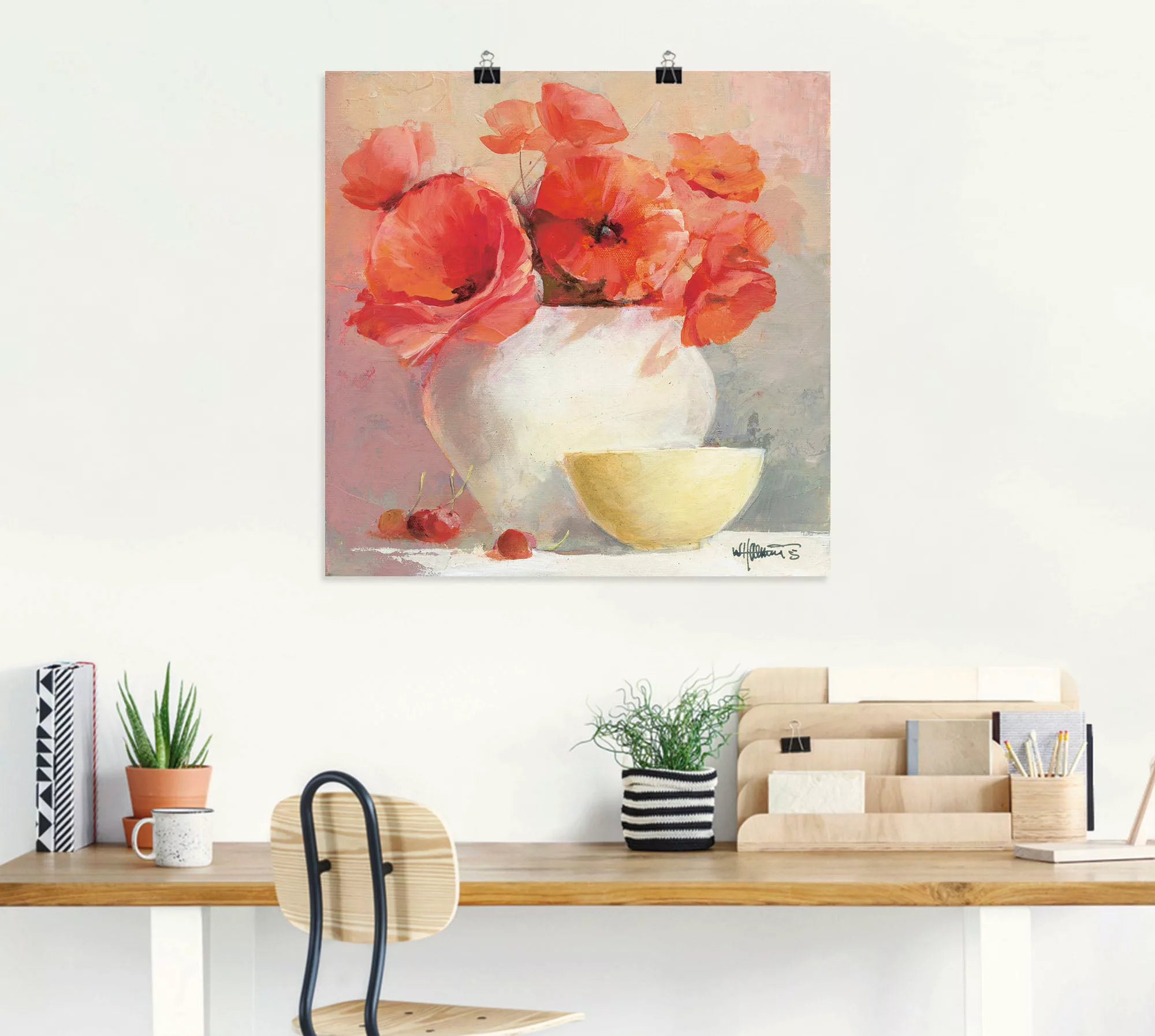 Artland Wandbild "Mohn III", Blumen, (1 St.), als Leinwandbild, Poster in v günstig online kaufen