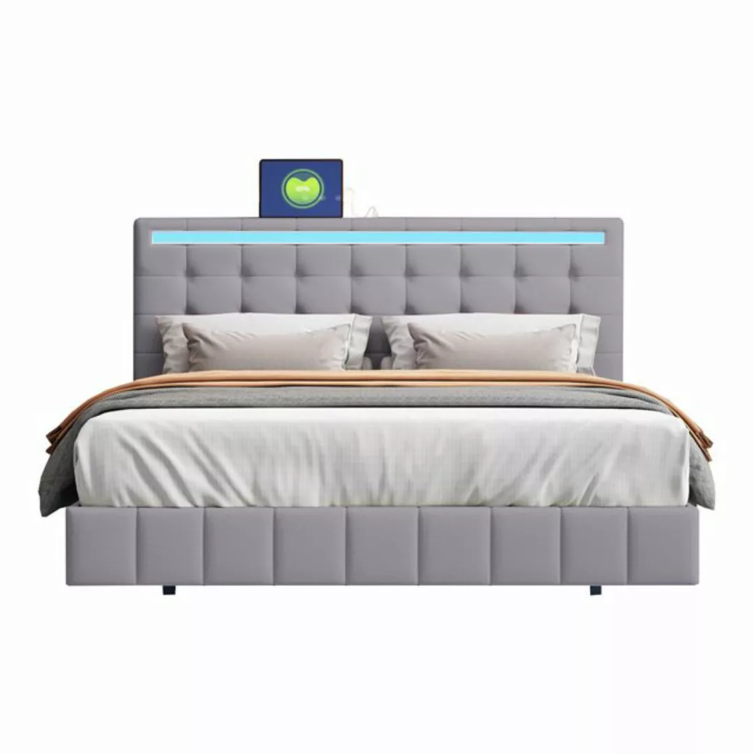 OKWISH Polsterbett Funktionsbett, Doppelbett, Gästebett, gepolsterter Schwe günstig online kaufen