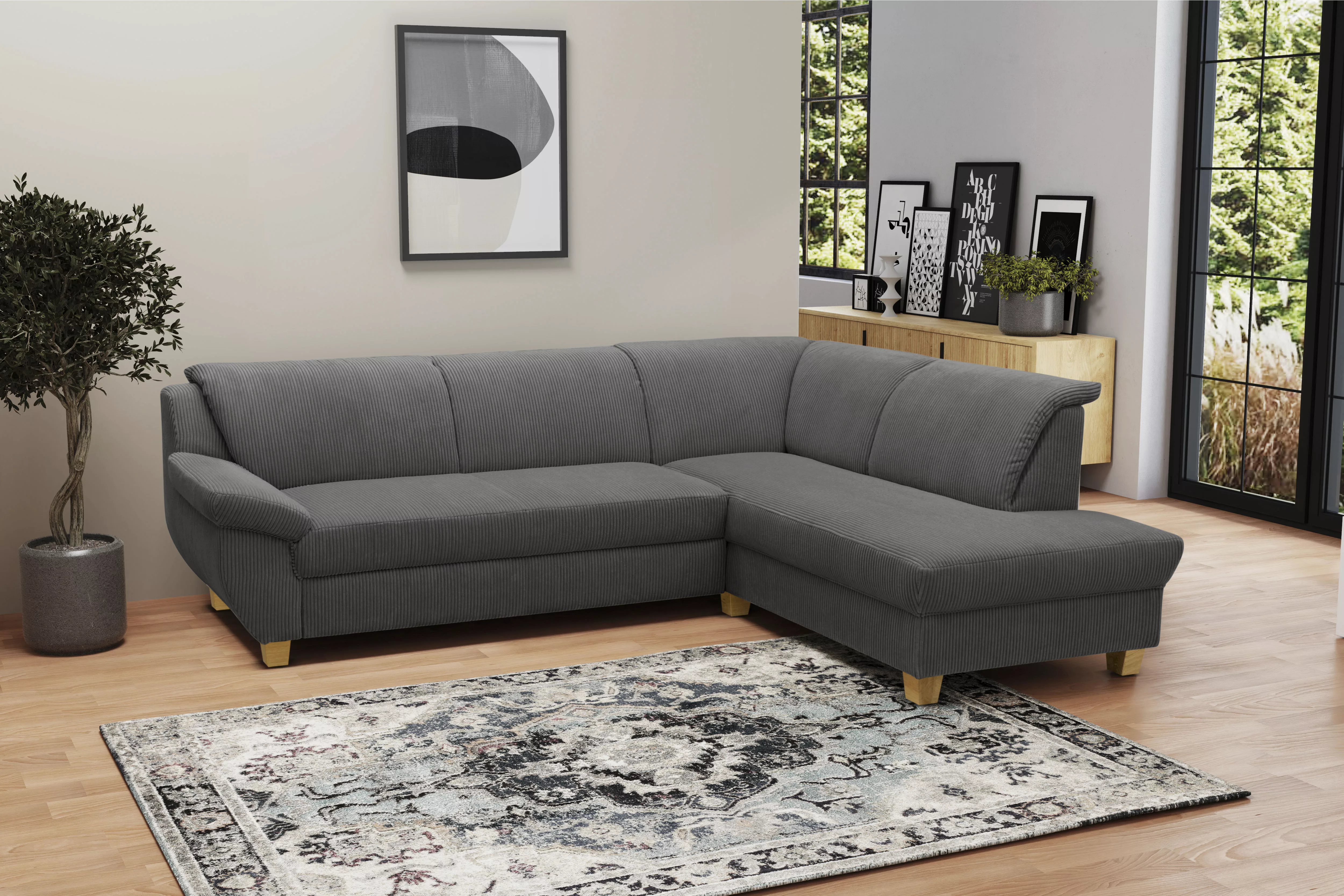 Home affaire Ecksofa "Yesterday L-Form", wahlweise mit Bettfunktion, auch i günstig online kaufen