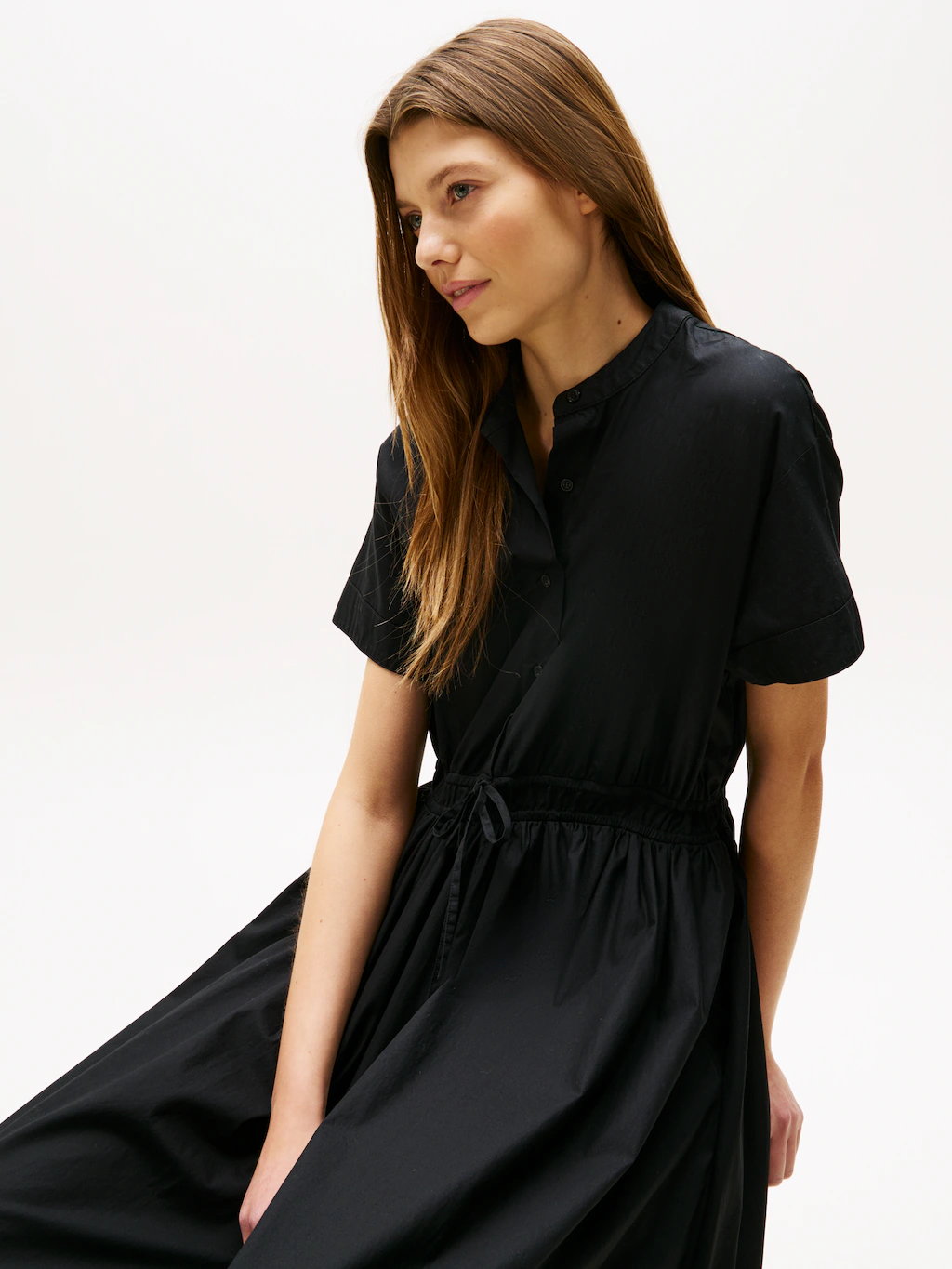 Tommy Hilfiger A-Linien-Kleid "SMOCKED CO MIDI S/S DRESS" günstig online kaufen