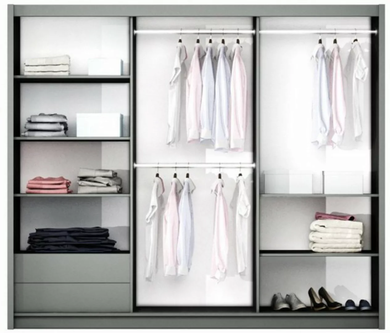 ROYAL24_MARKT Kleiderschrank - Organisierte Eleganz für deine Kleidung. (Kl günstig online kaufen