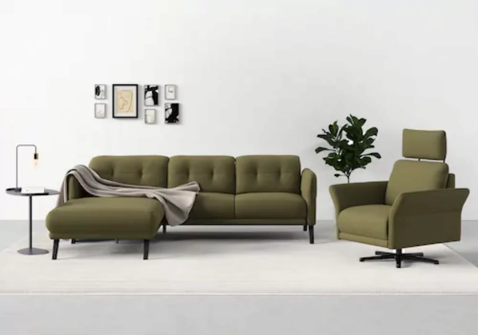 sit&more Ecksofa "Scandia L-Form", Wahlweise mit Kopfteilverstellung und Ar günstig online kaufen