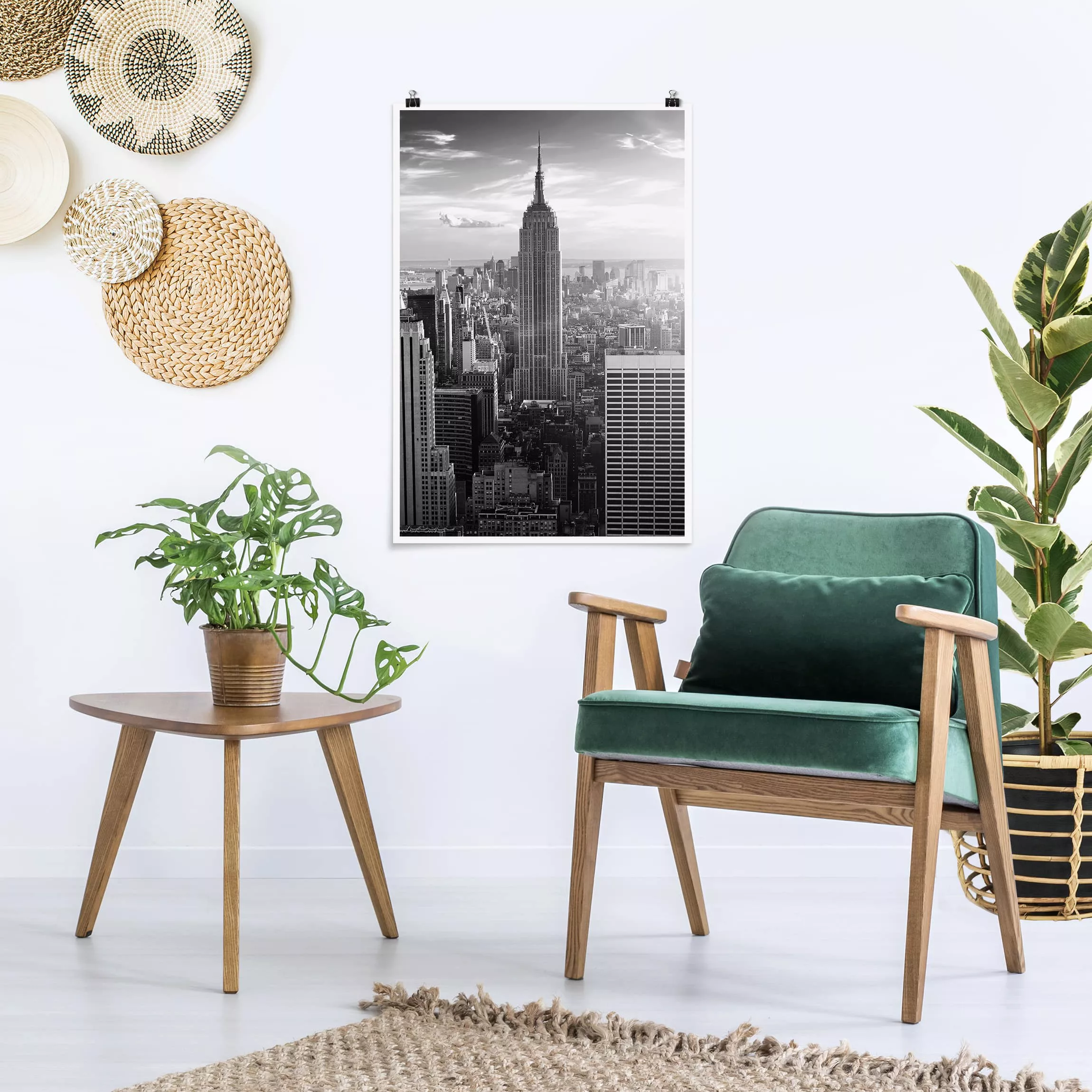 Poster Architektur & Skyline - Hochformat Manhattan Skyline günstig online kaufen