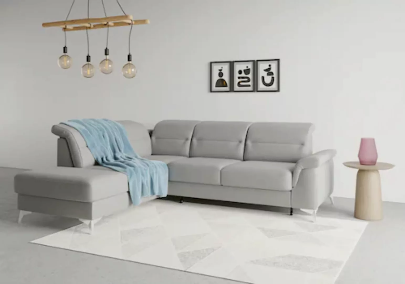 sit&more Ecksofa "Sinatra L-Form", mit Ottomane, optional mit Kopfteilverst günstig online kaufen