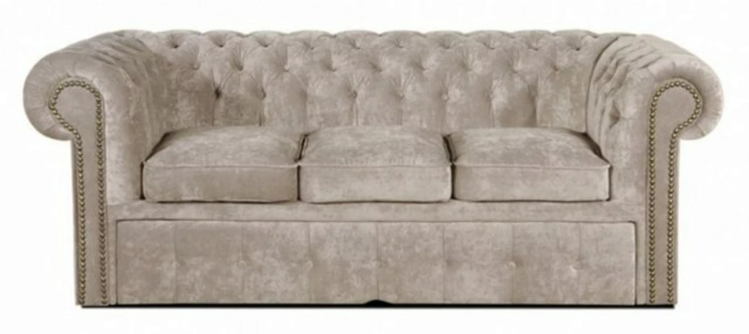Casa Padrino 3-Sitzer 3er Sofa Grau 210 x 100 x H. 78 cm - Luxus Chesterfie günstig online kaufen