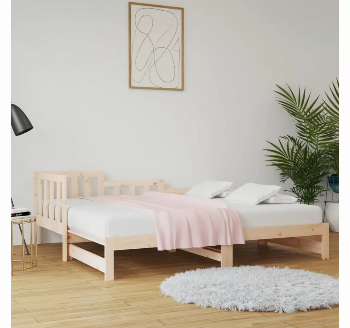 vidaXL Bett Tagesbett Ausziehbar 2x(80x200) cm Massivholz Kiefer günstig online kaufen