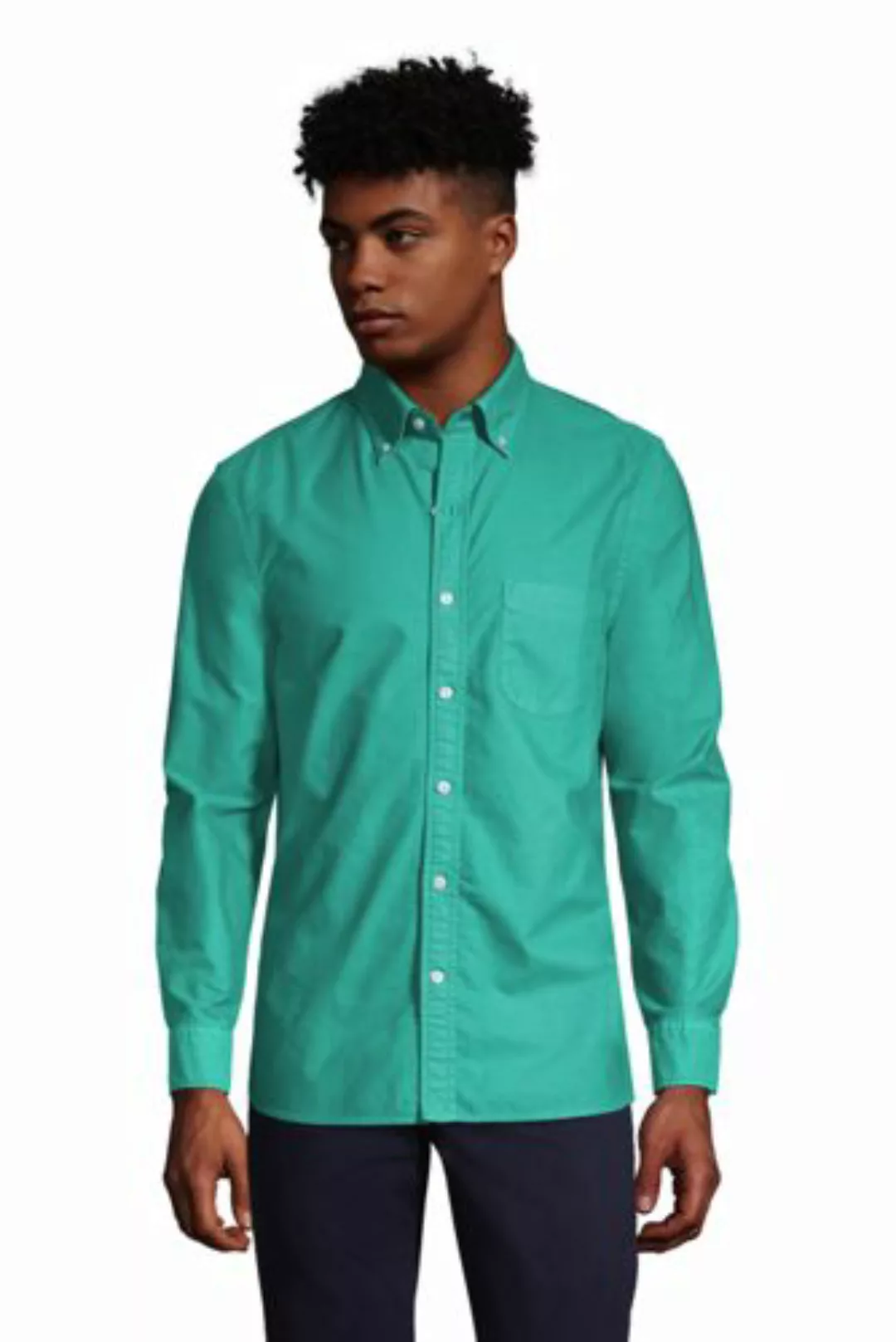 Langarm-Oxfordhemd, Classic Fit, Herren, Größe: XXL Normal, Blau, Baumwolle günstig online kaufen