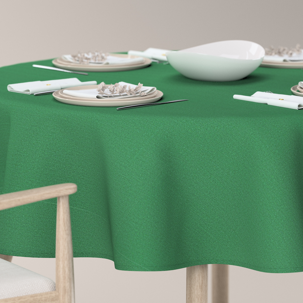 Runde Tischdecke, grün, Loneta (133-18) günstig online kaufen