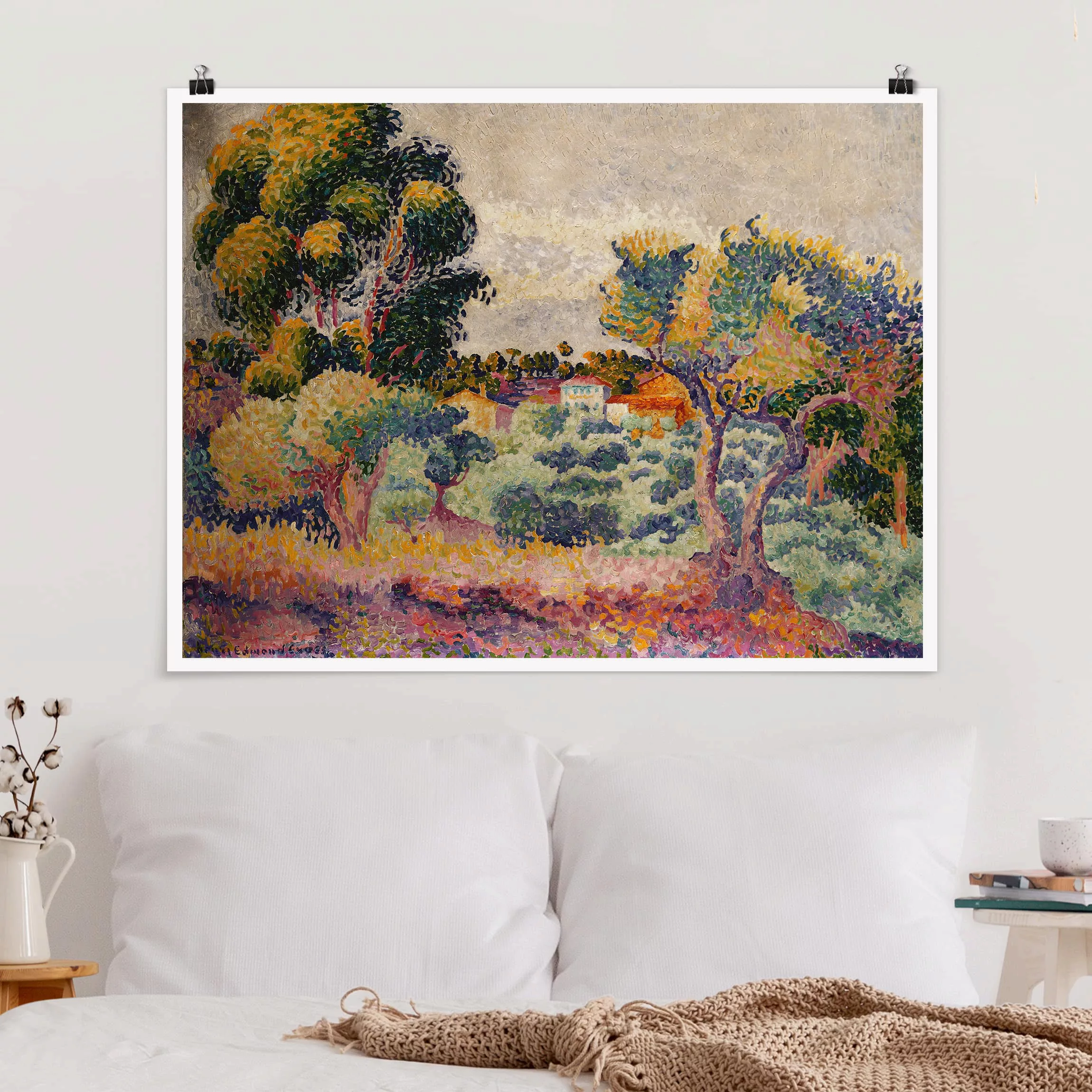 Poster Kunstdruck - Querformat Henri Edmond Cross - Eukalyptus und Olivenha günstig online kaufen