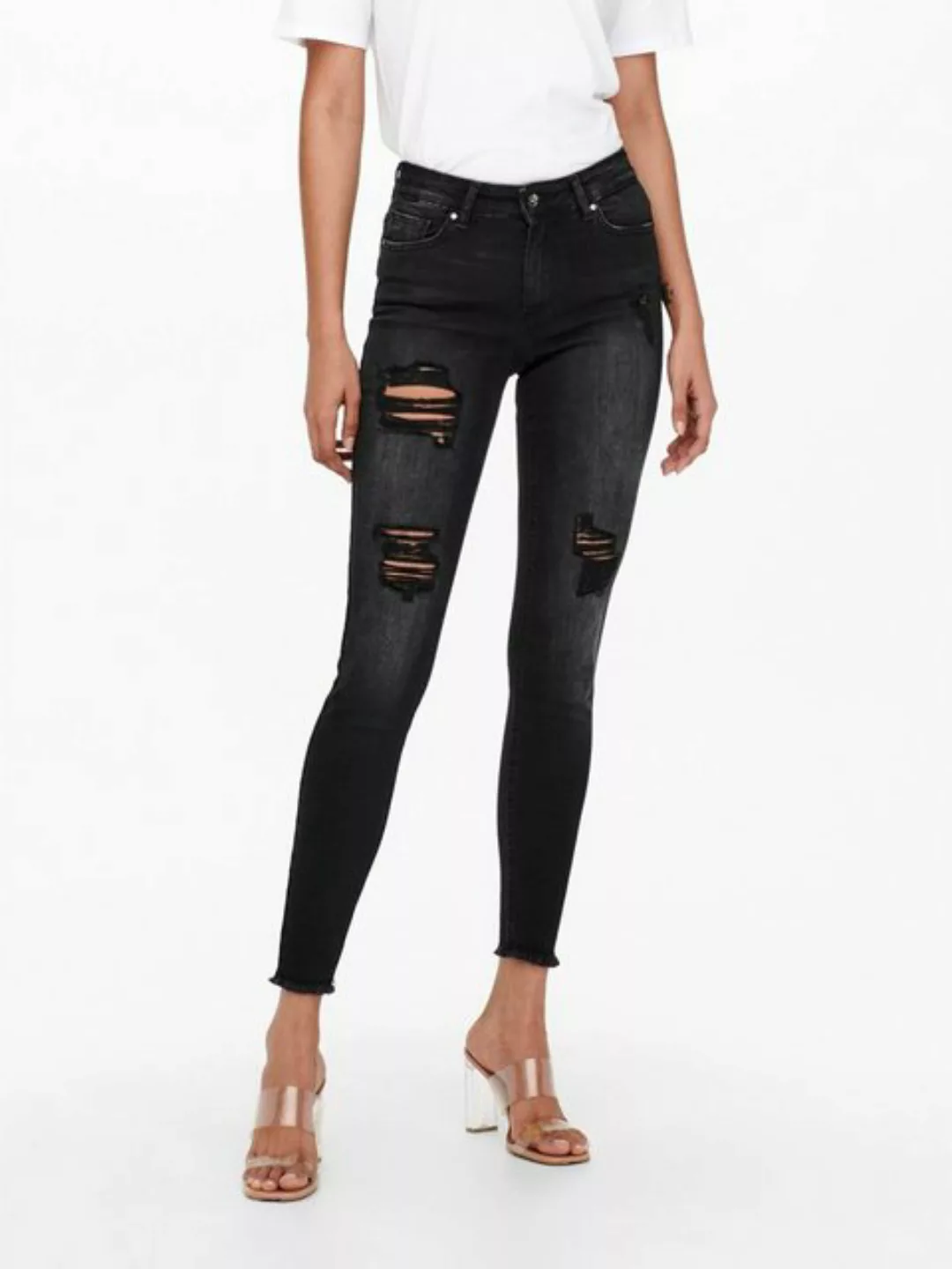 ONLY 7/8-Jeans (1-tlg) Fransen, Cut-Outs günstig online kaufen