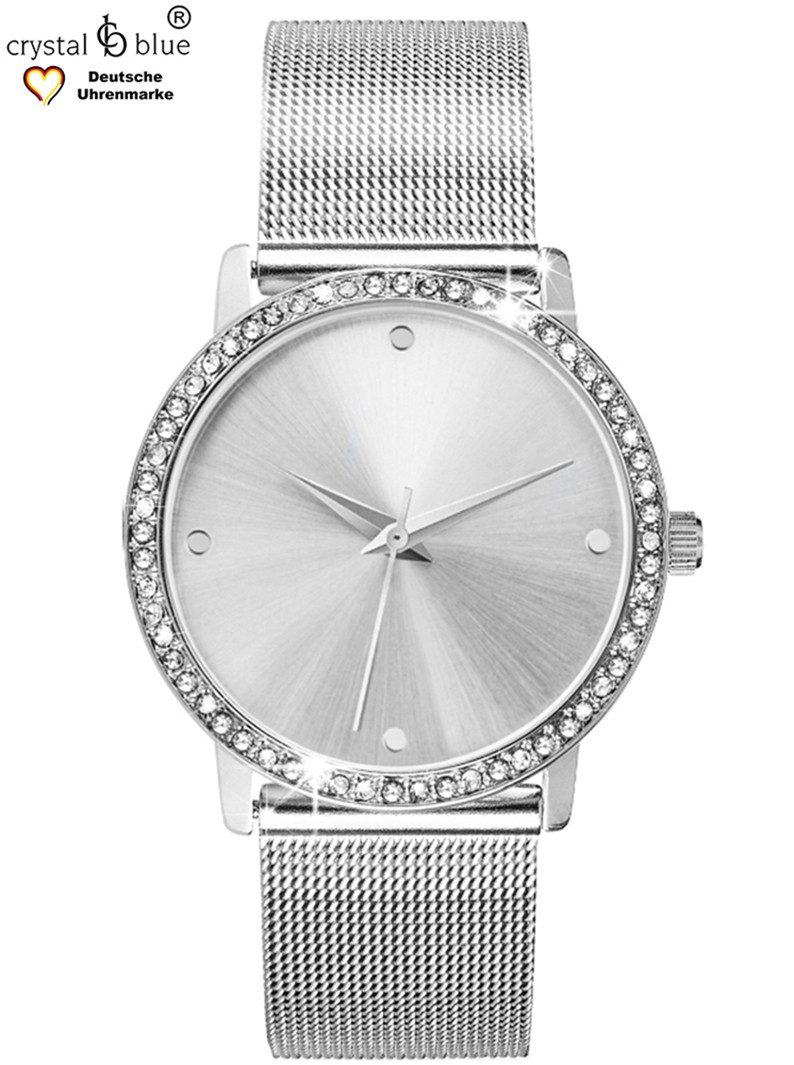 crystal blue Quarzuhr Damenuhr silber 62 günstig online kaufen