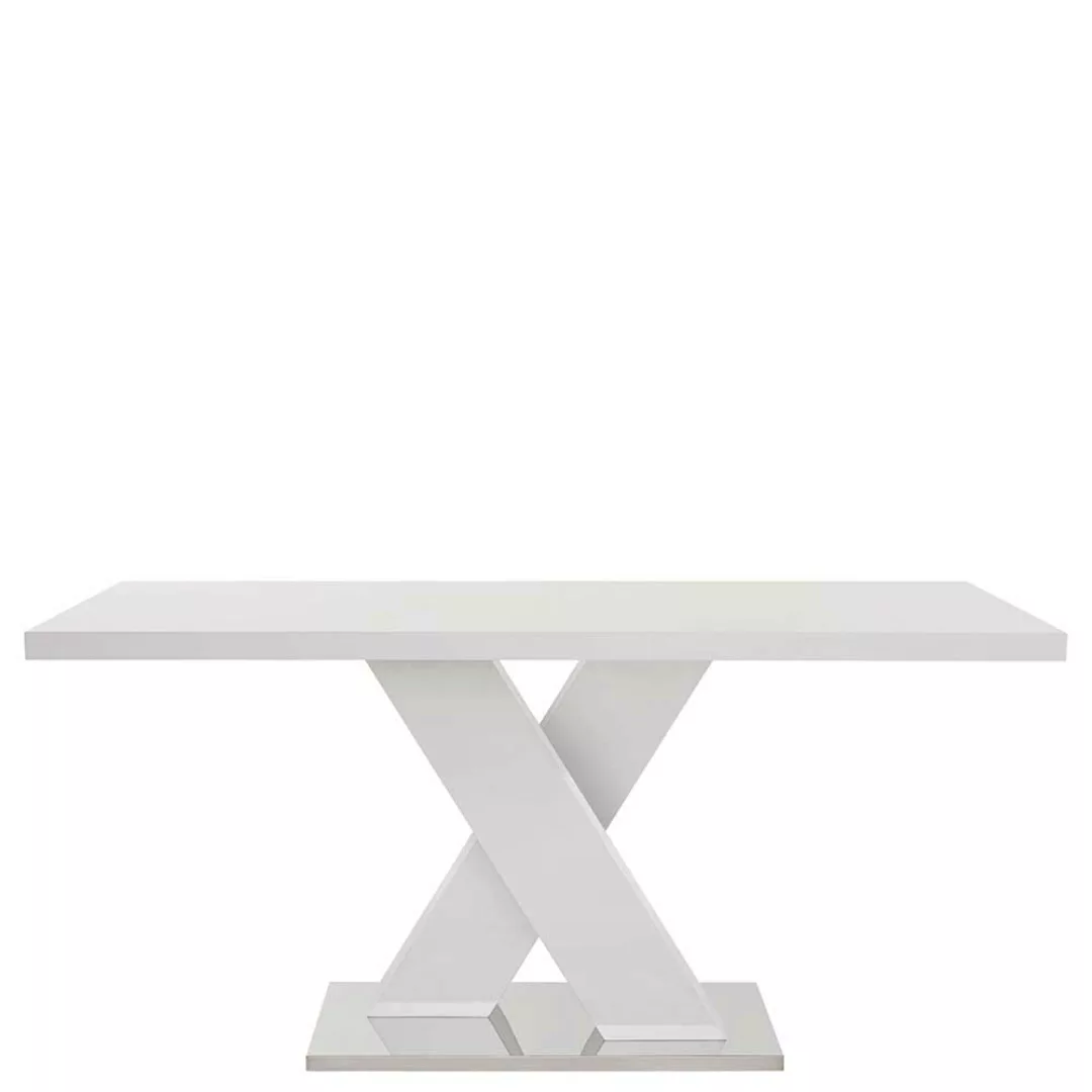 X-Fuß Tisch in Weiß 160 cm breit günstig online kaufen