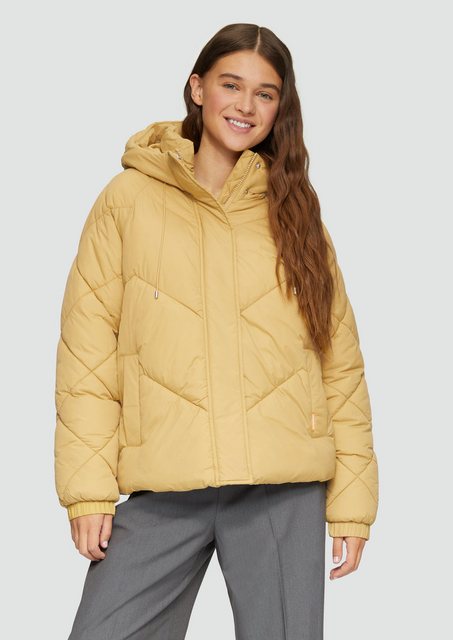 QS Outdoorjacke Wattierte Jacke mit Steppung und Kapuze günstig online kaufen