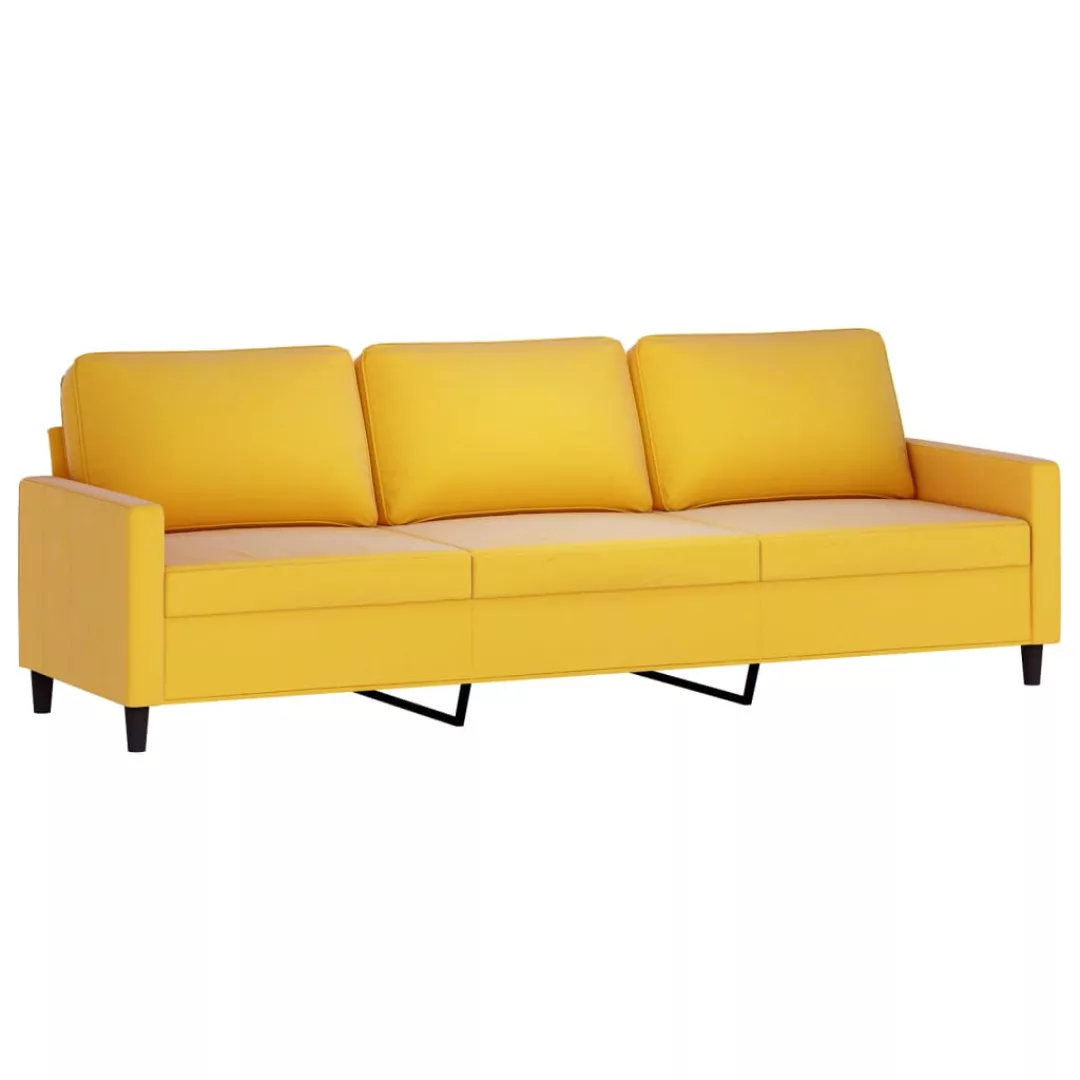 Vidaxl 3-sitzer-sofa Gelb 210 Cm Samt günstig online kaufen